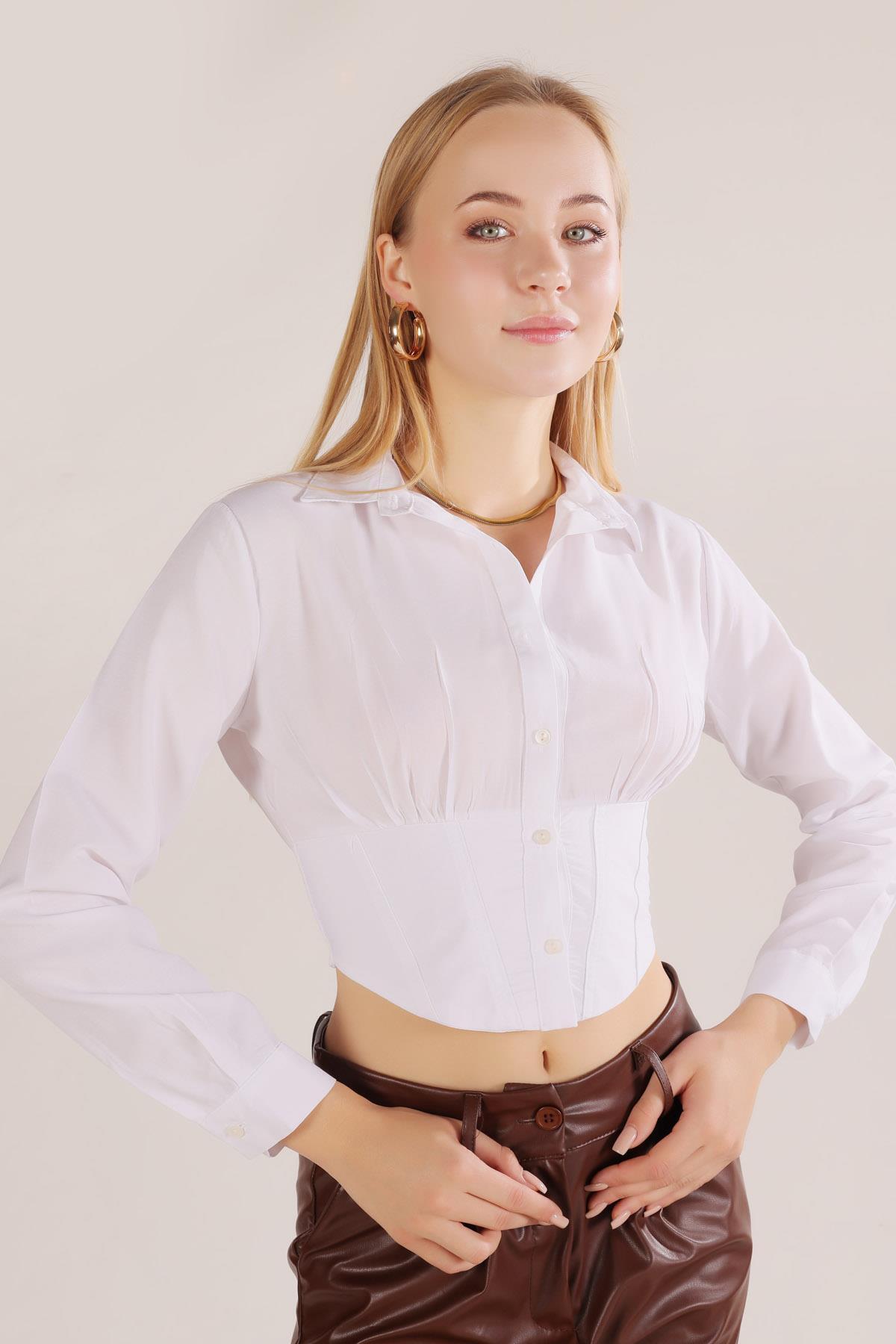 6617A Balenli Gömlek Beyaz - 1