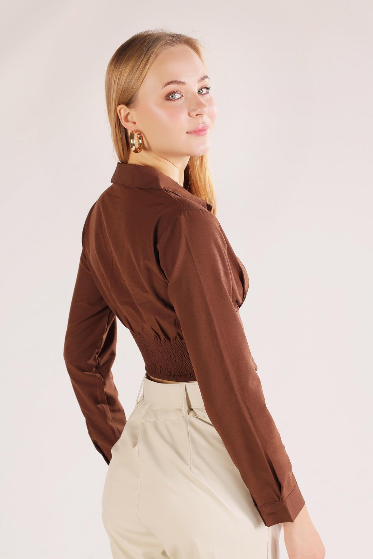 Kahve Balenli Gömlek 6617A - 7