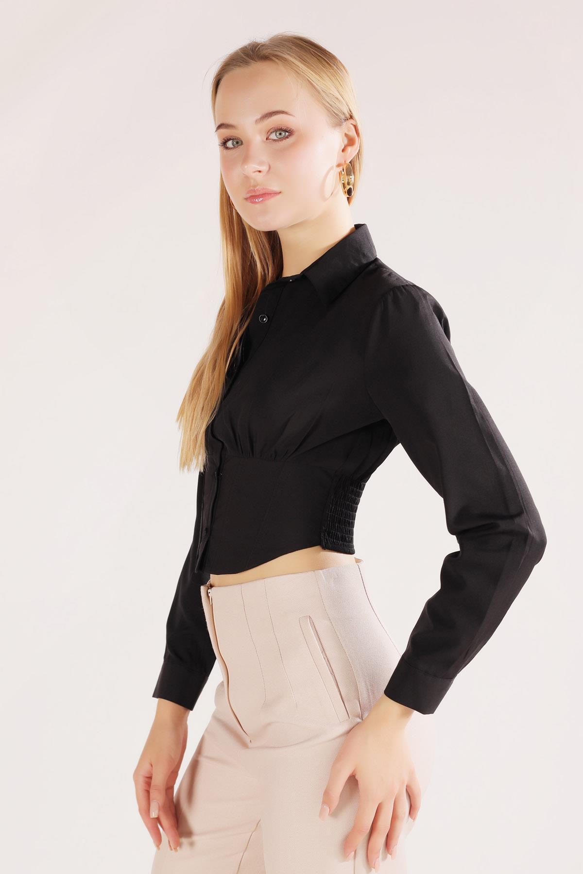 6617A Balenli Gömlek Siyah - 7