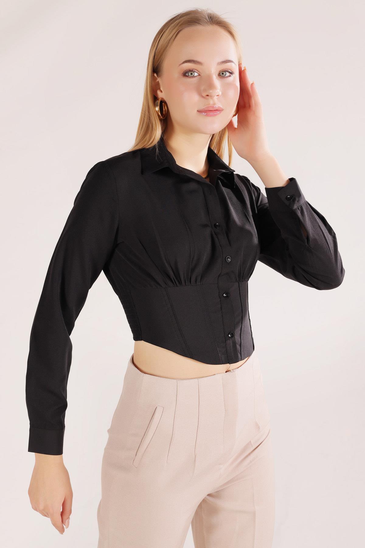 Siyah Balenli Gömlek 6617A - 2