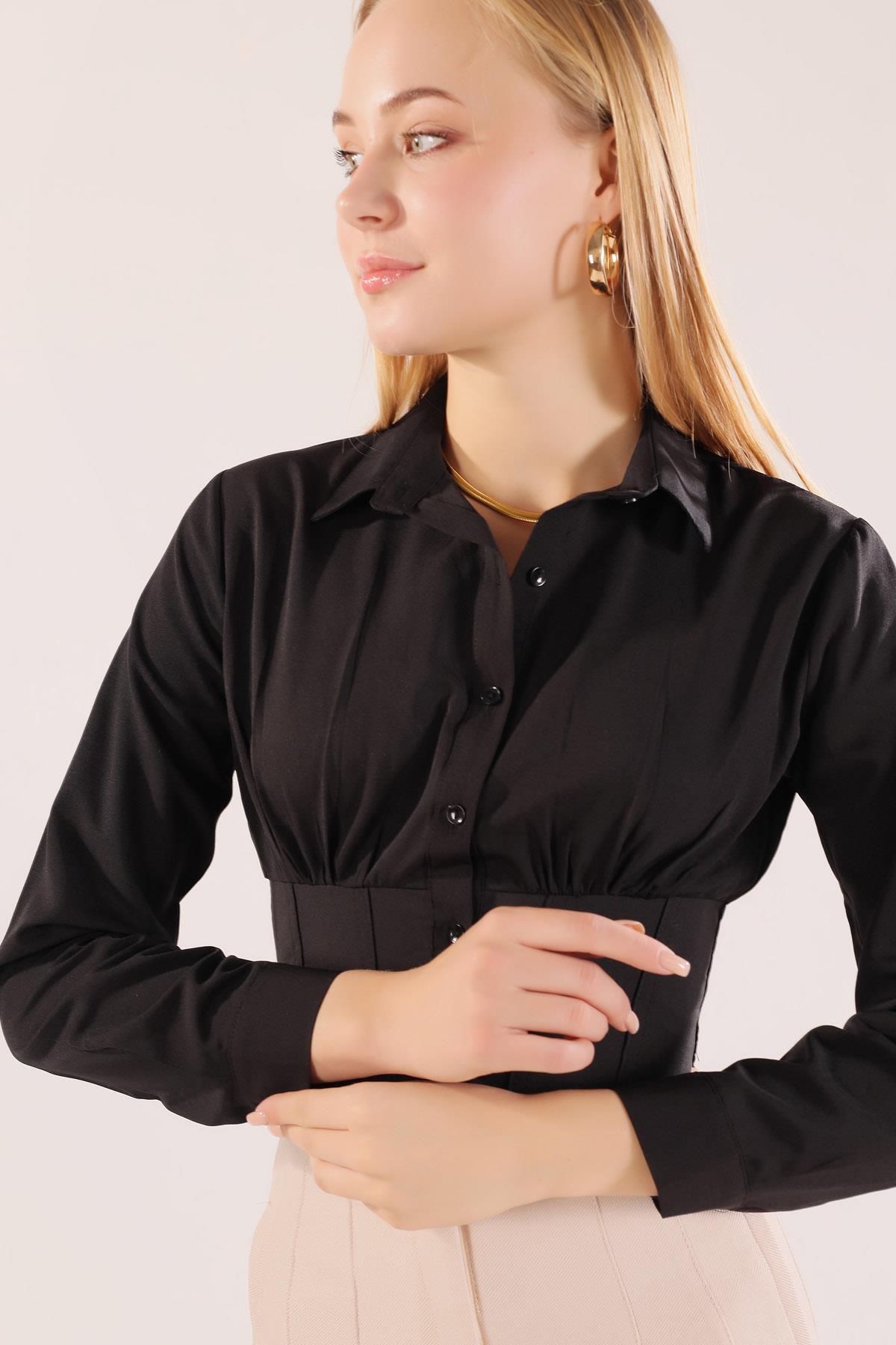 Siyah Balenli Gömlek 6617A - 3