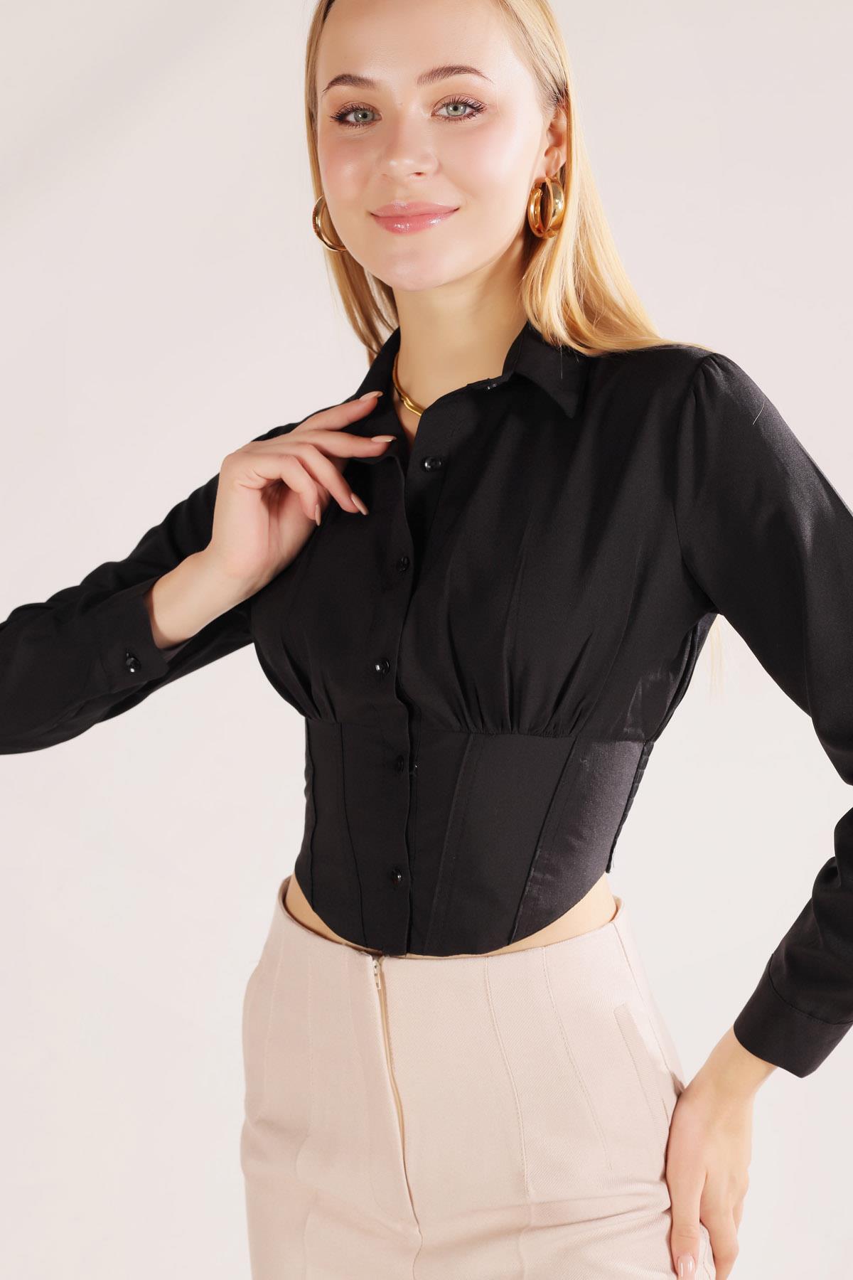 Siyah Balenli Gömlek 6617A - 4