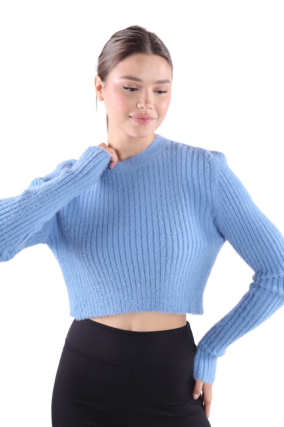 6620 Sakallı Yumoş Kazak Bebe Mavi - RAYS