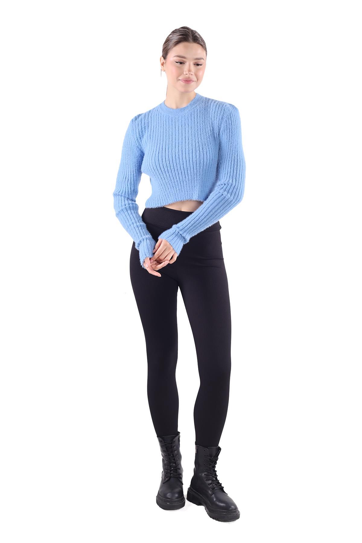 Bebe Mavi Sakallı Yumoş Kazak 6620 - 3