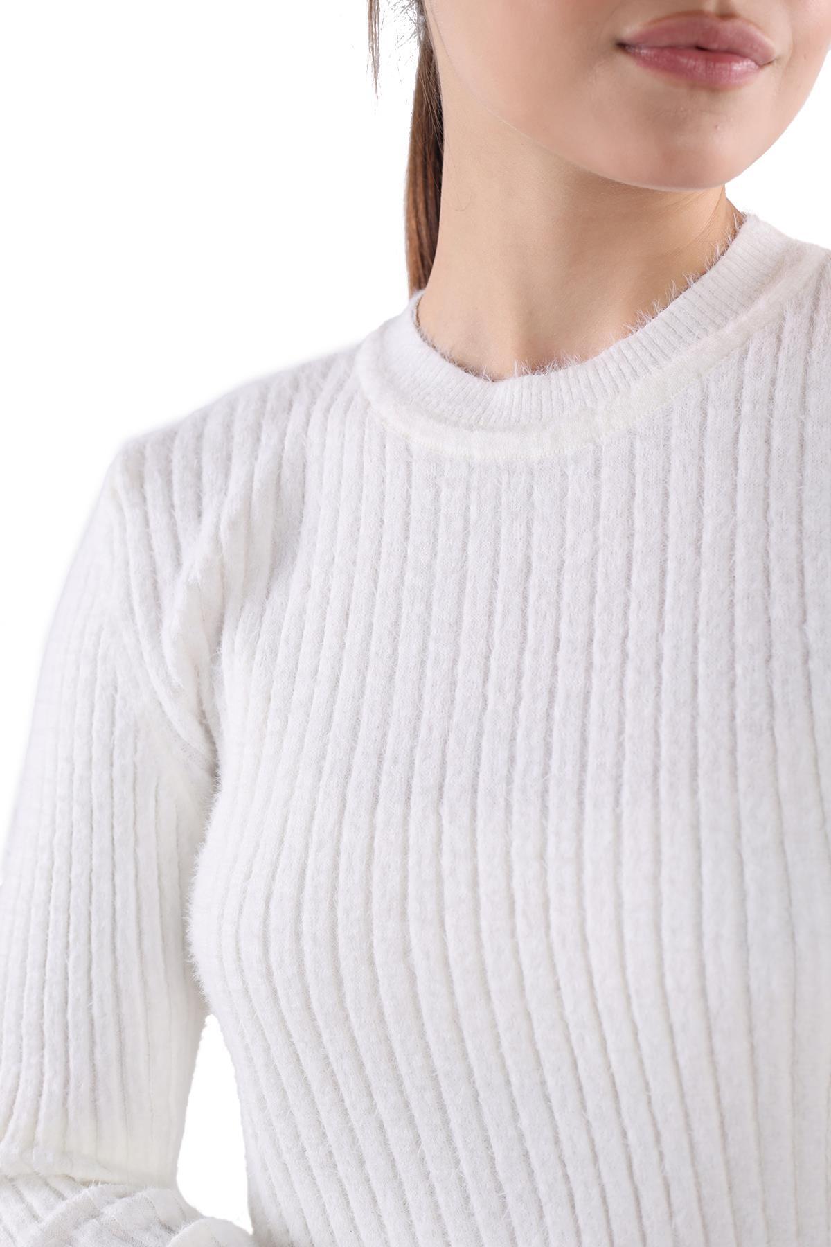 Ekru Sakallı Yumoş Kazak 6620 - 4