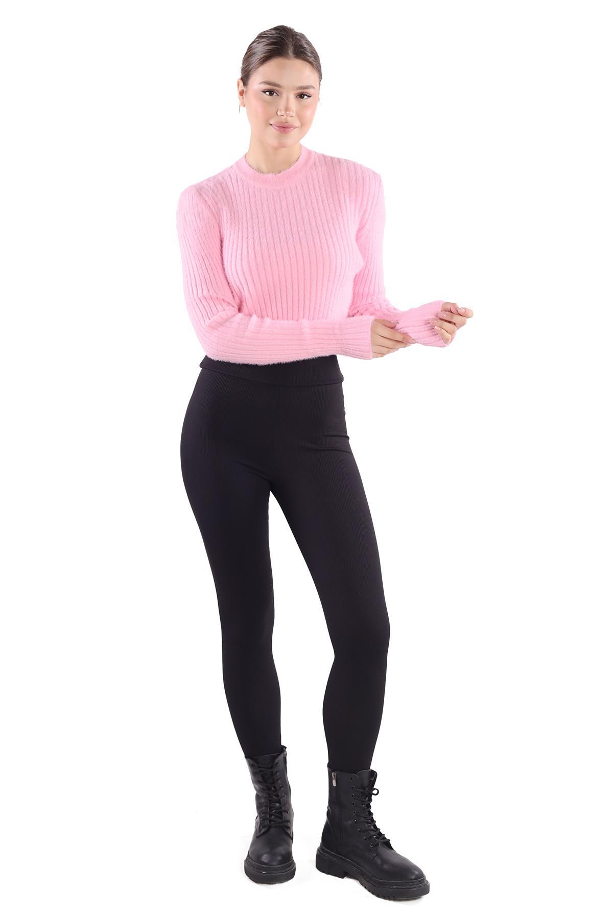 Sakallı Yumoş Kazak 6620 Pembe - 8