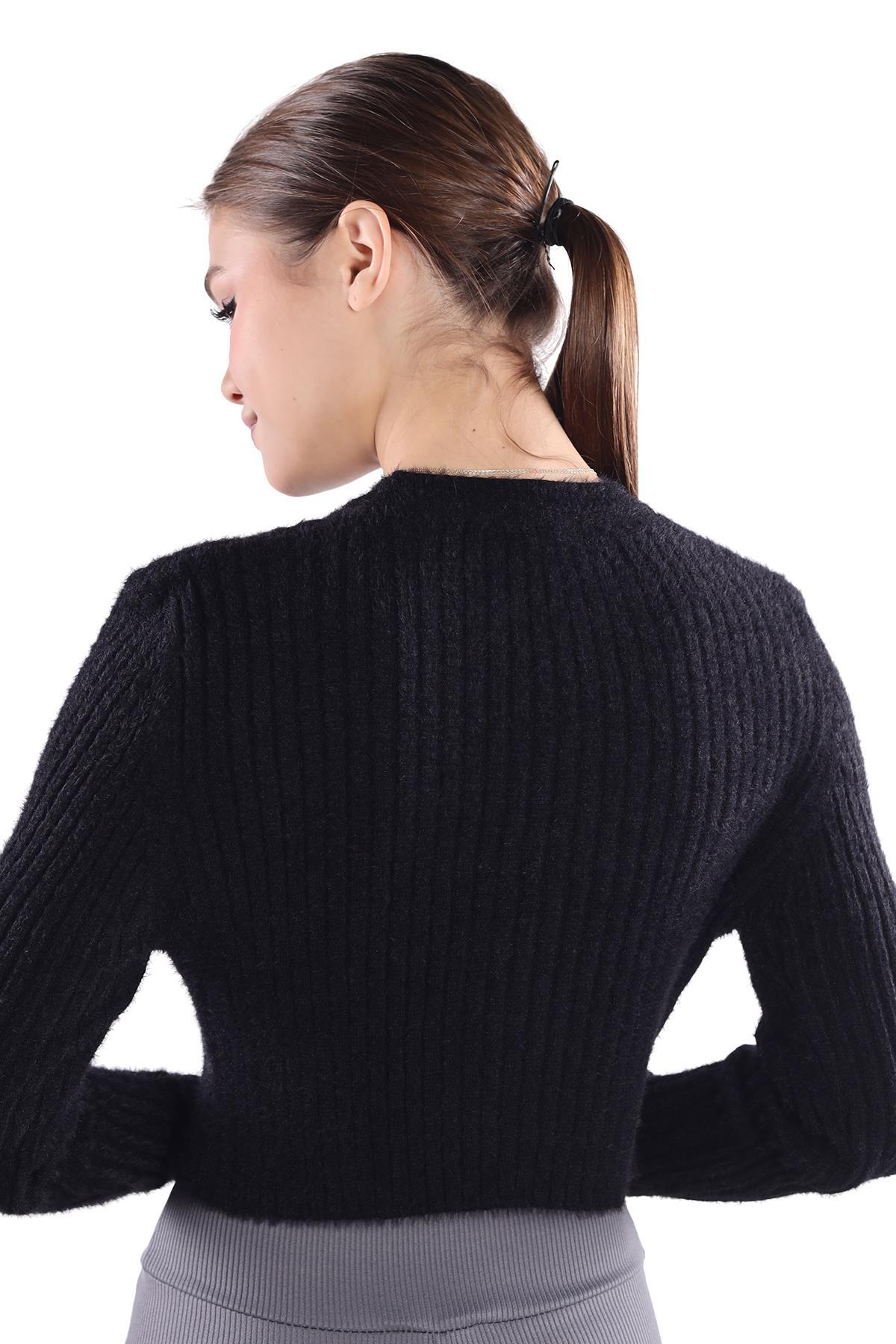 6620 Sakallı Yumoş Kazak Siyah - 5