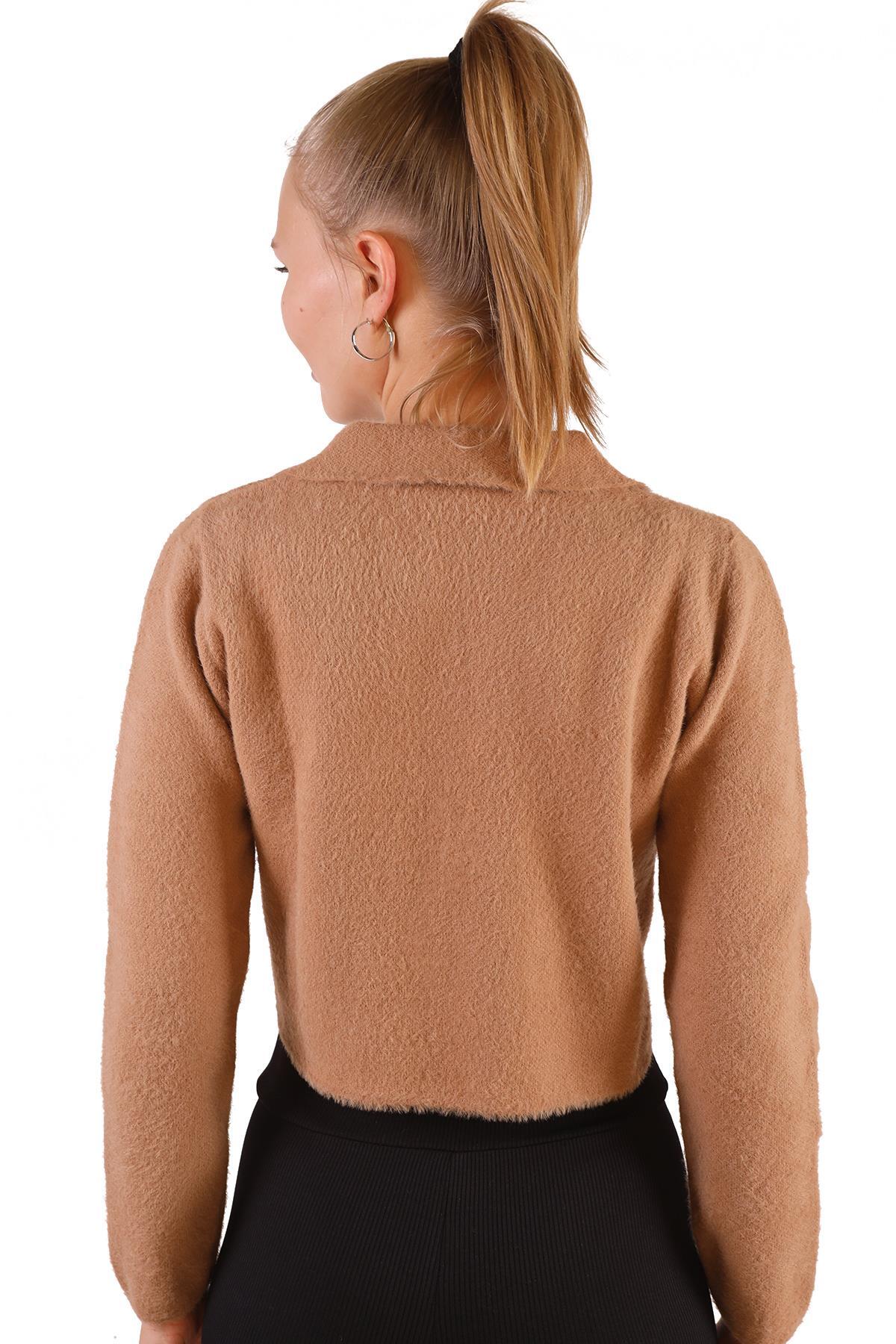 Polo Yaka Yumoş Kazak 6621 Camel - 5