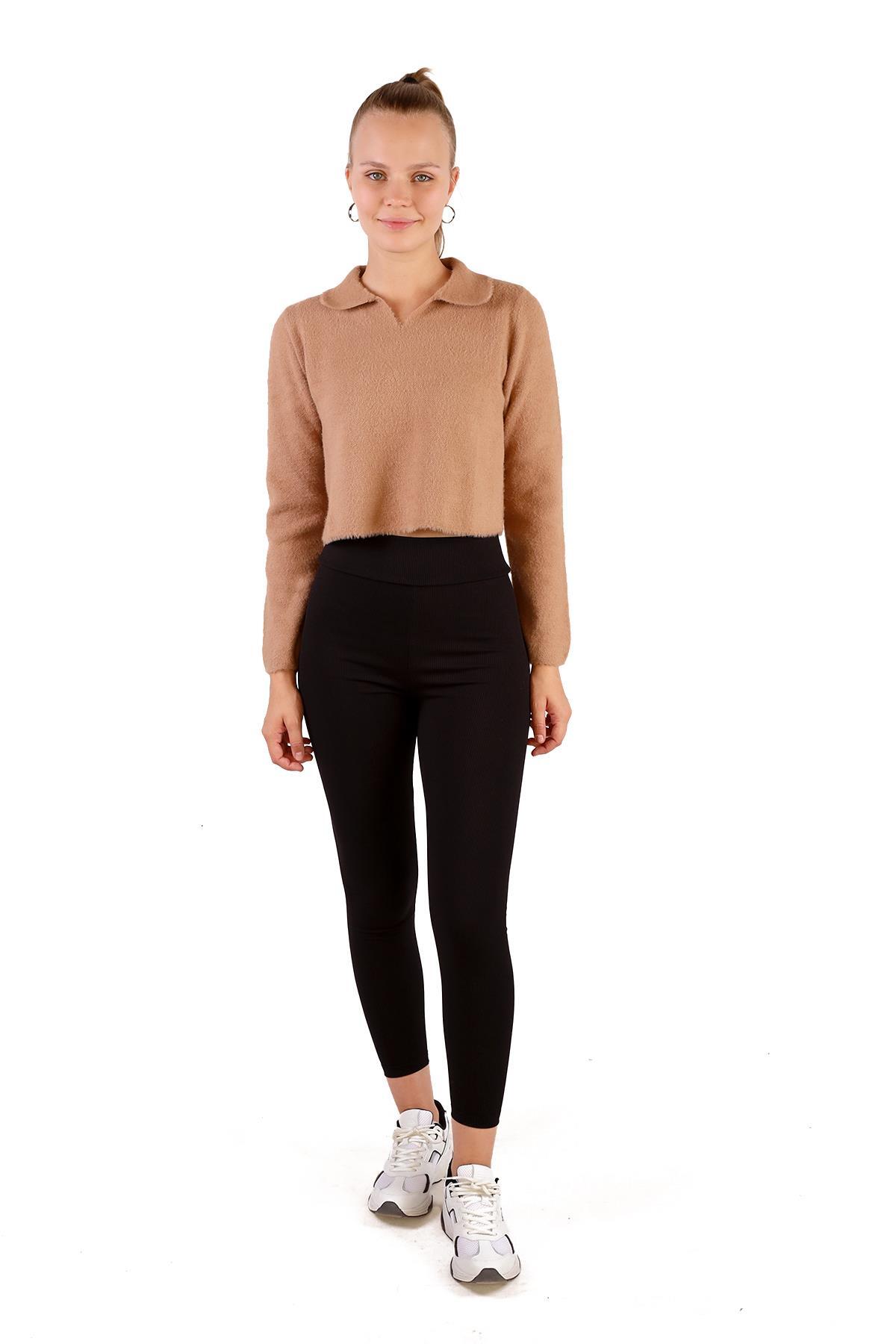 Polo Yaka Yumoş Kazak 6621 Camel - 7