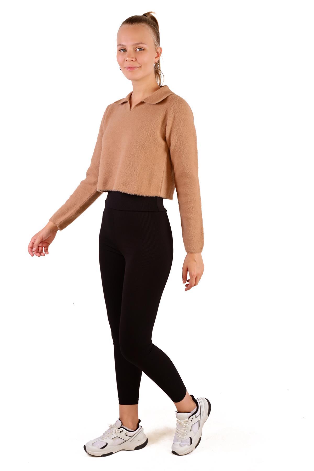 Polo Yaka Yumoş Kazak 6621 Camel - 8