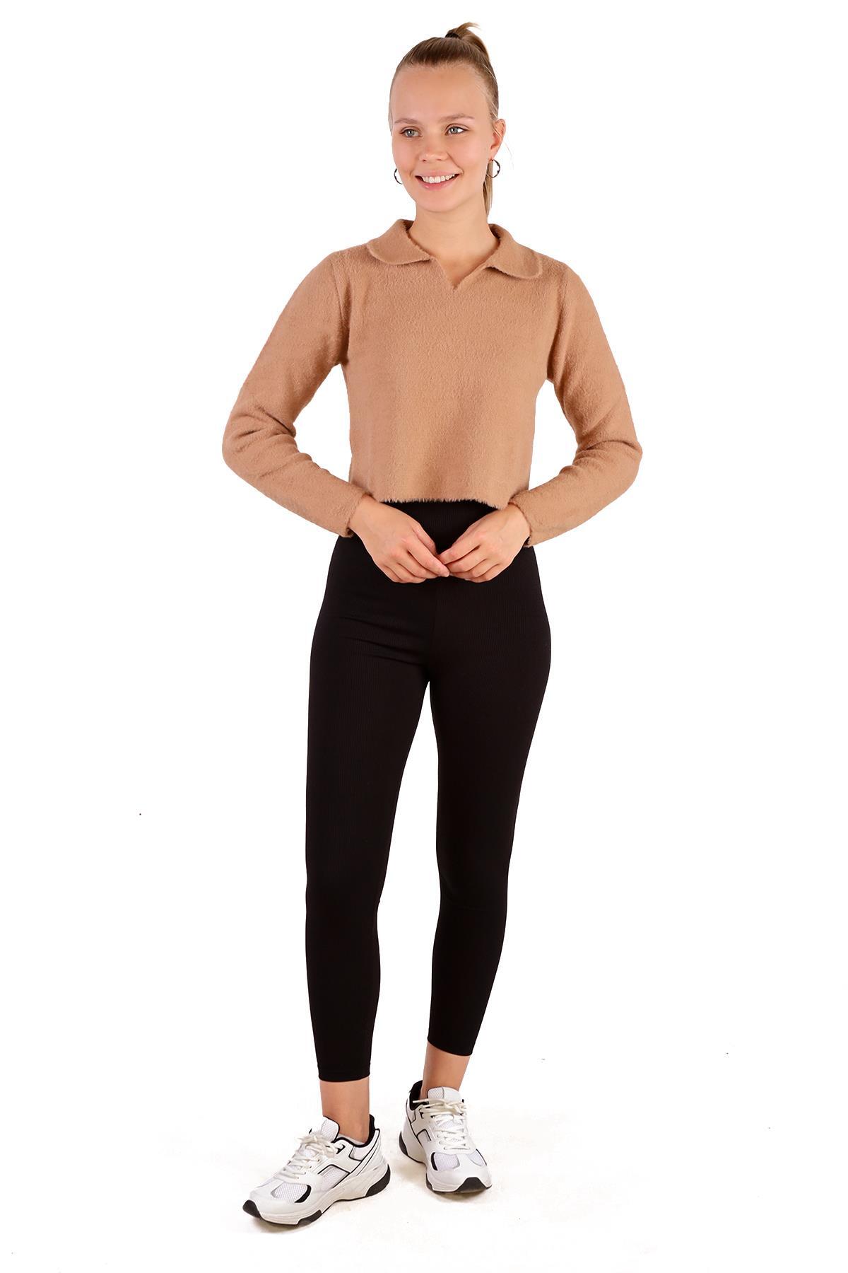 Camel Polo Yaka Yumoş Kazak 6621 - 2