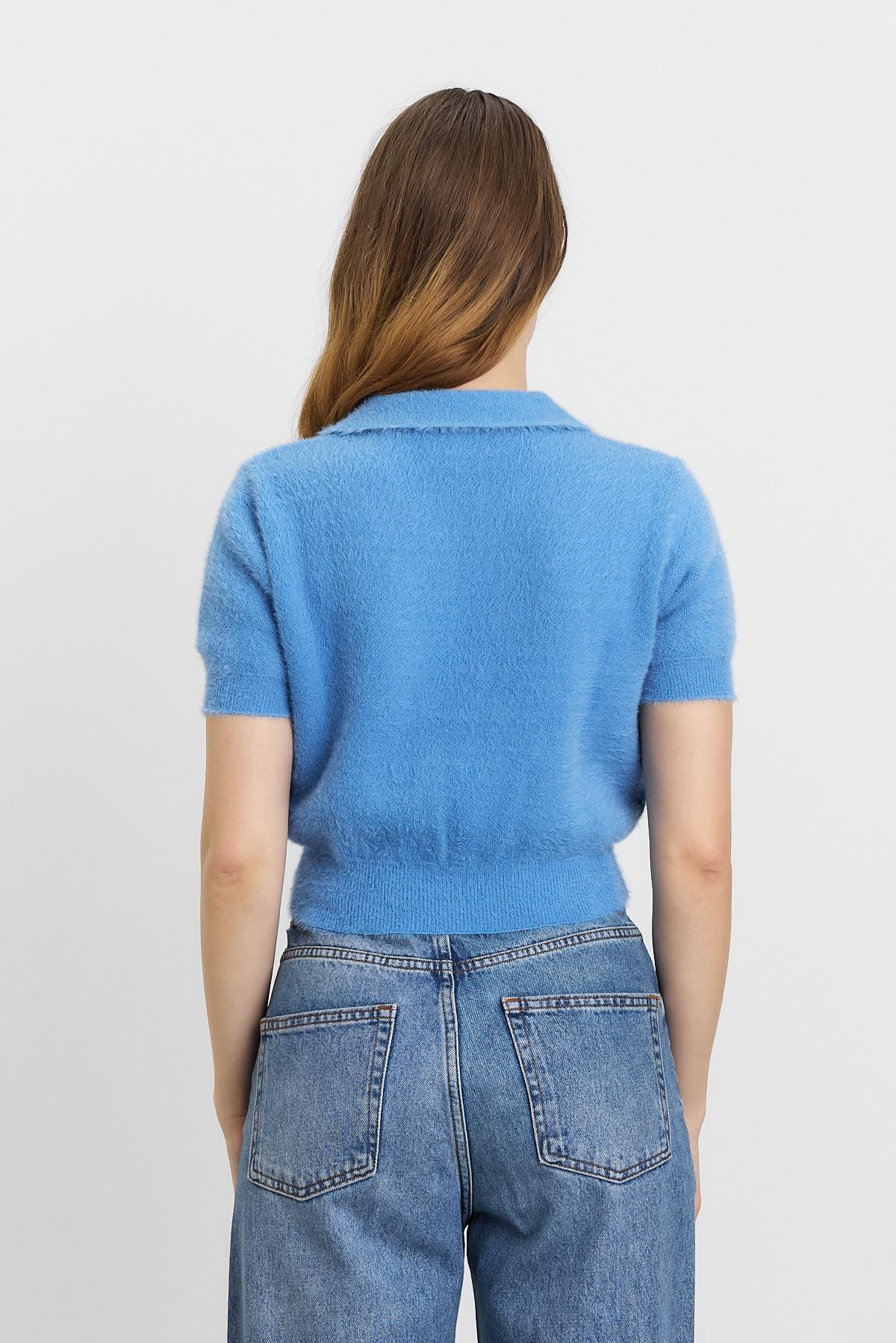 Bebe Mavi İnci Detay Yumoş Kazak 6625 - 5