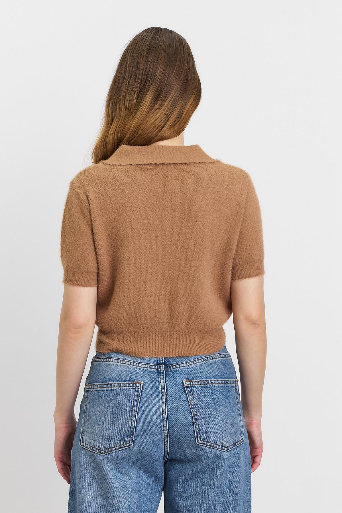 İnci Detay Yumoş Kazak 6625 Camel - 5