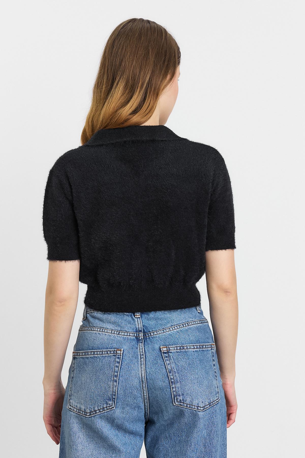 Siyah İnci Detay Yumoş Kazak 6625 - 5