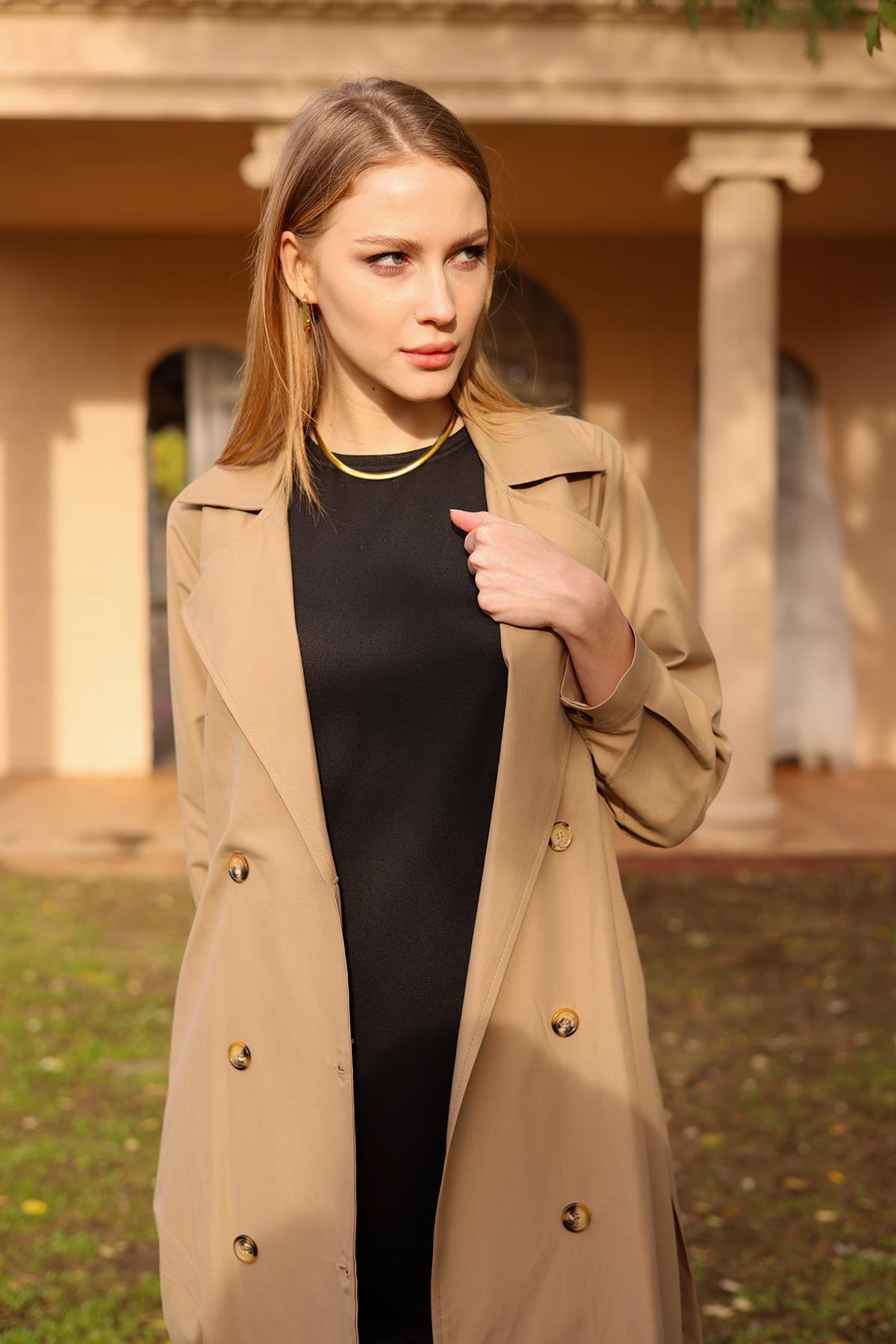 Vizon Şal Yaka Trençkot 6625A - 8