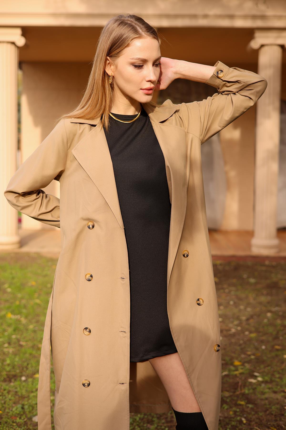 Vizon Şal Yaka Trençkot 6625A - 9