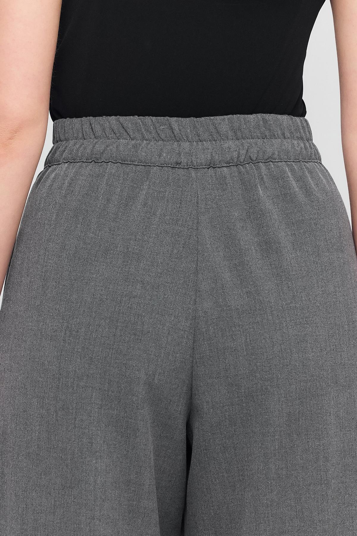 6642 Cırtlı Beli Lastik Detay Pantolon Gri - 6