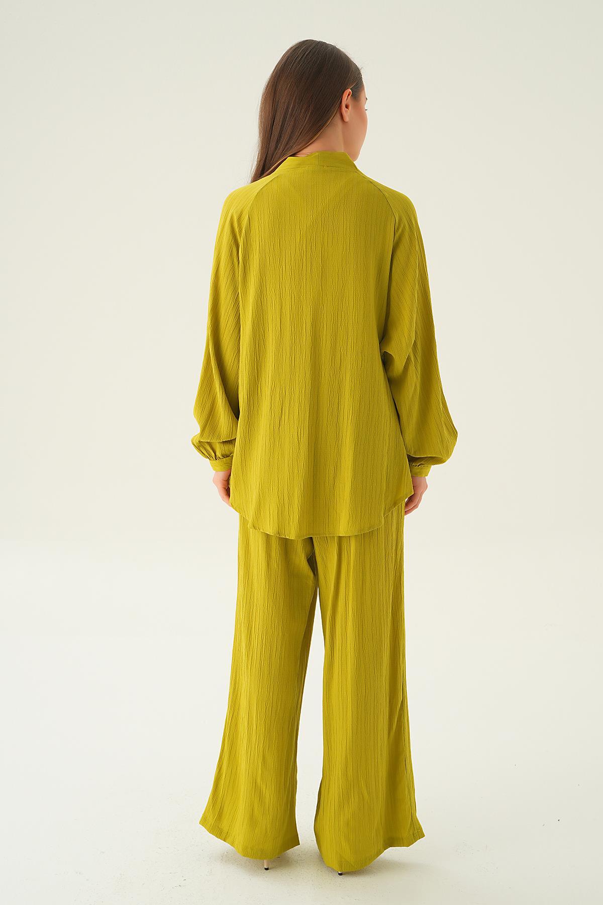 Olive Yeşili Kimono Pantolon Takım 6657A - 6