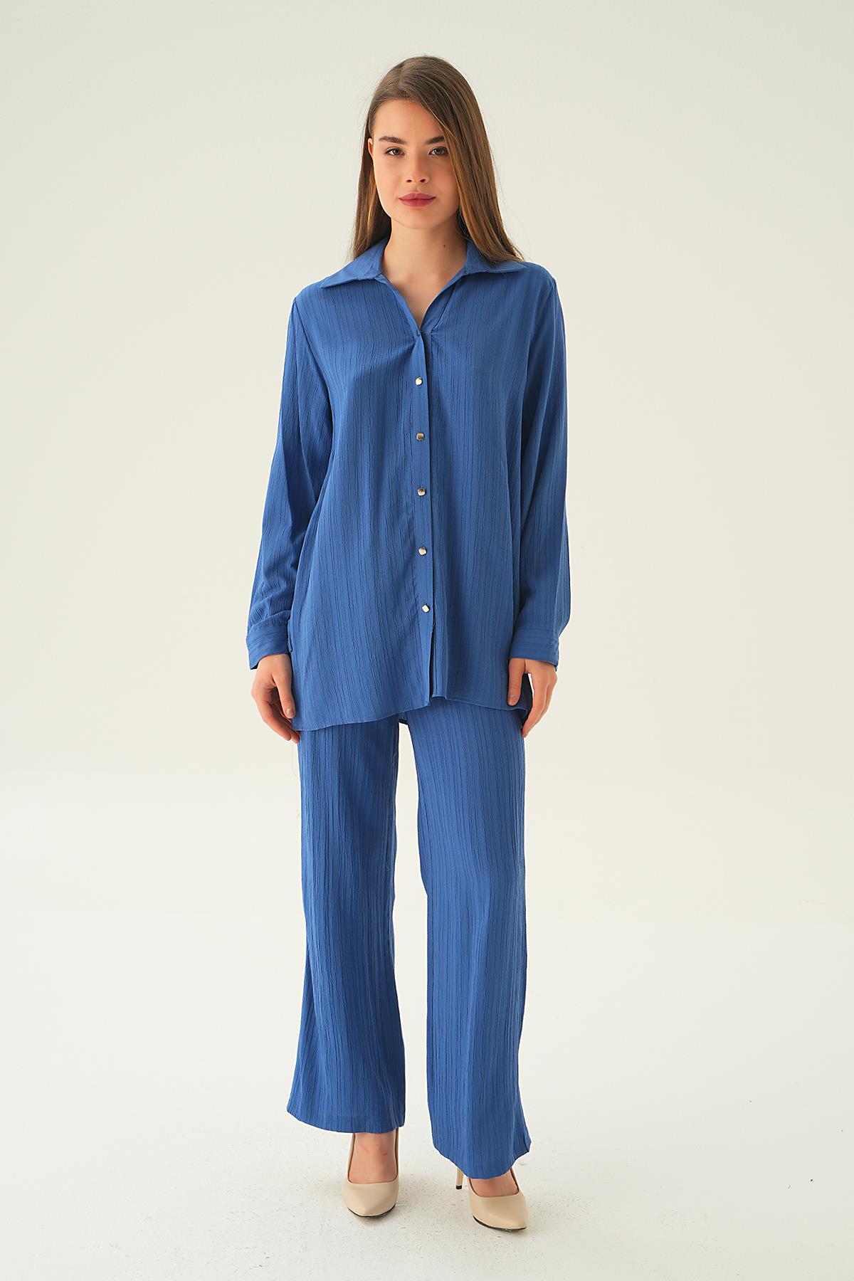 İndigo Gömlek Pantolon Takım 6666A 