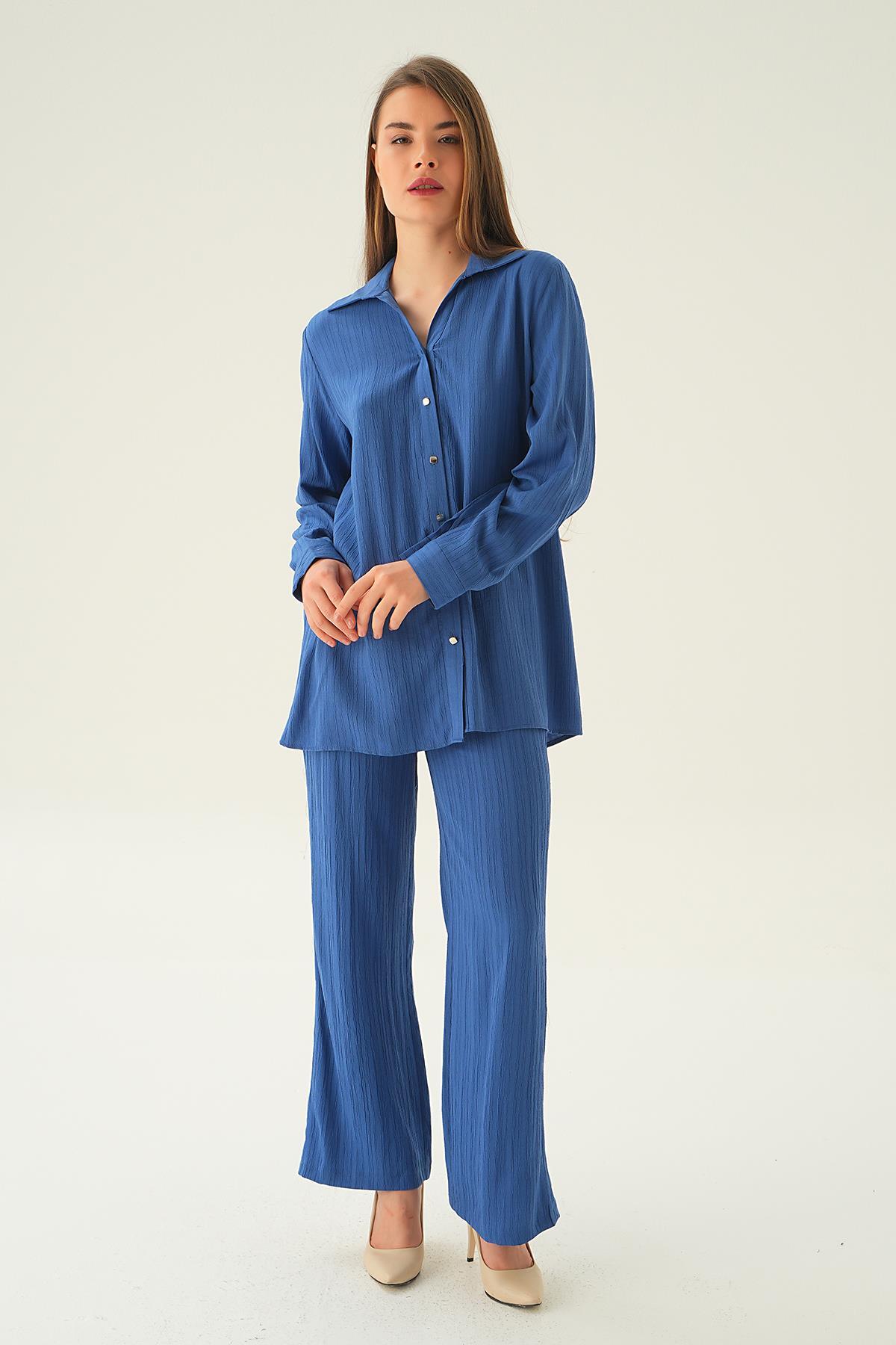 İndigo Gömlek Pantolon Takım 6666A - 5