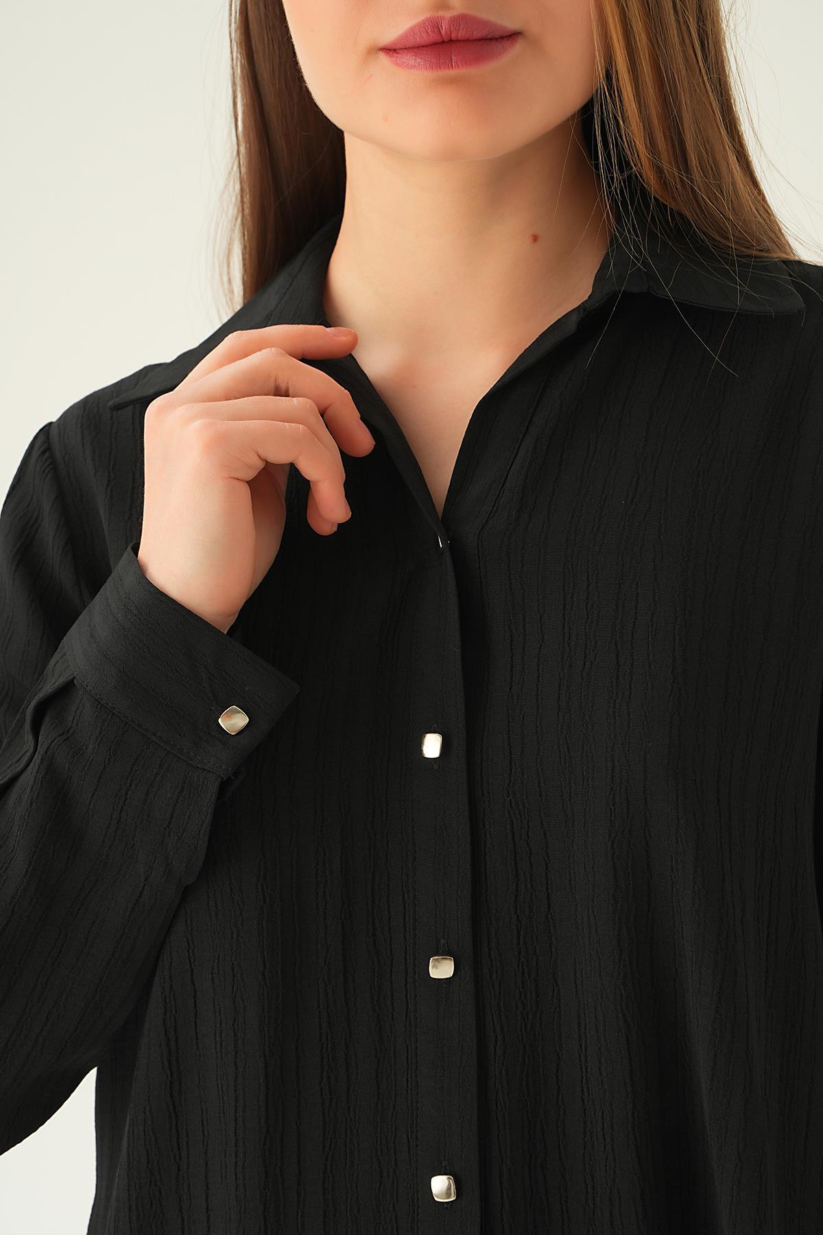 Siyah Gömlek Pantolon Takım 6666A - 2