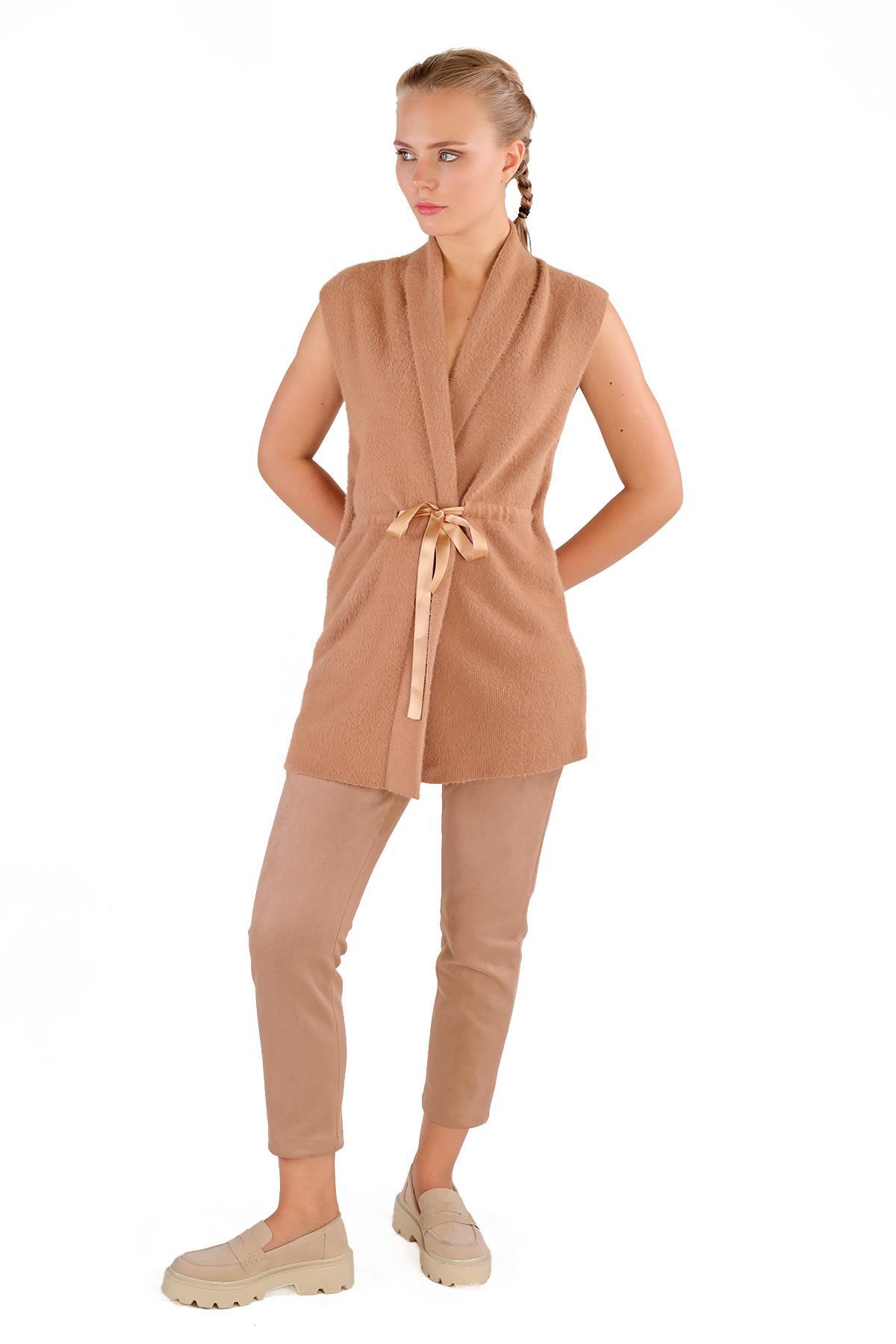 6670 Yumoş Yelek Camel - 8