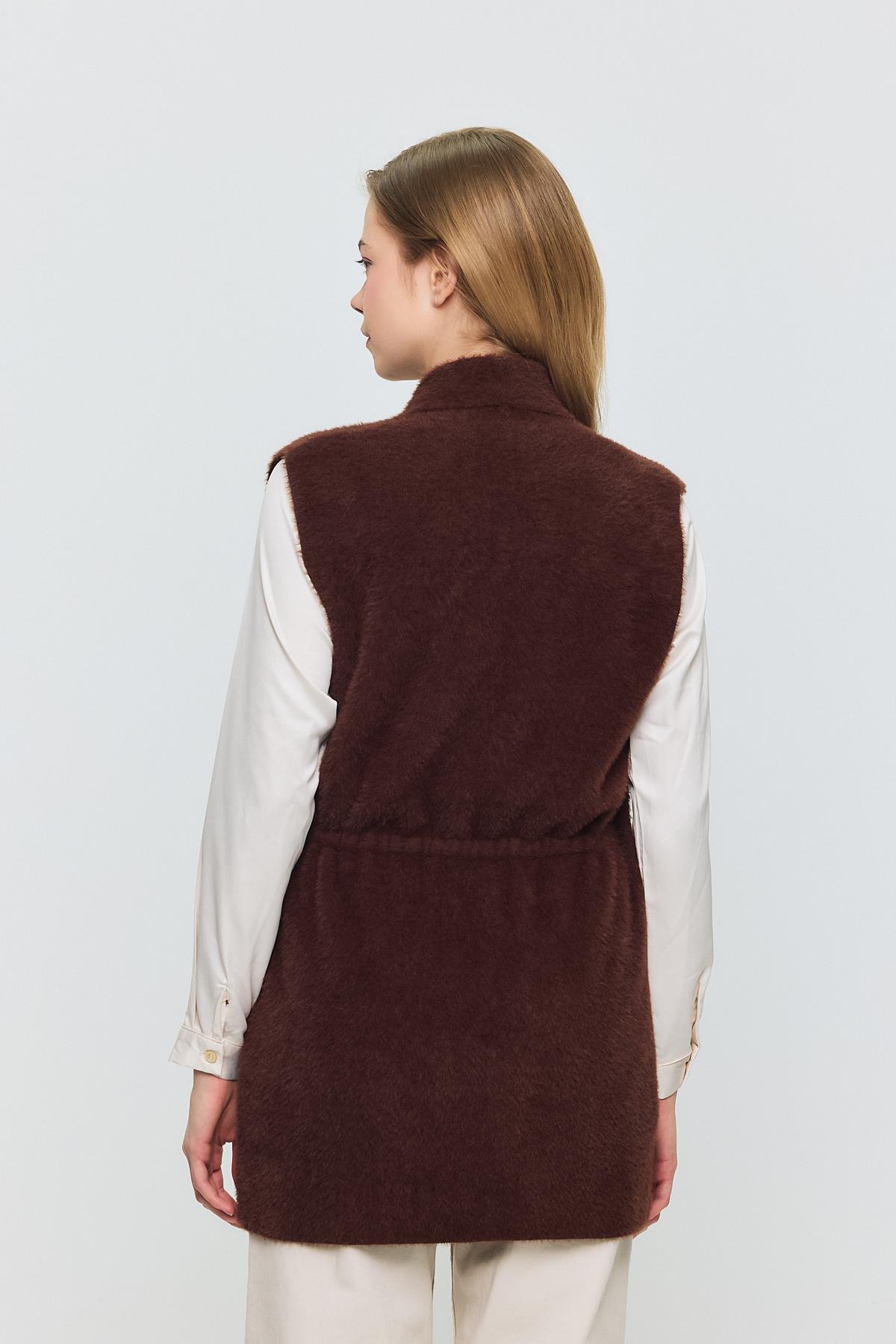 6670 Yumoş Yelek Kahve - 5