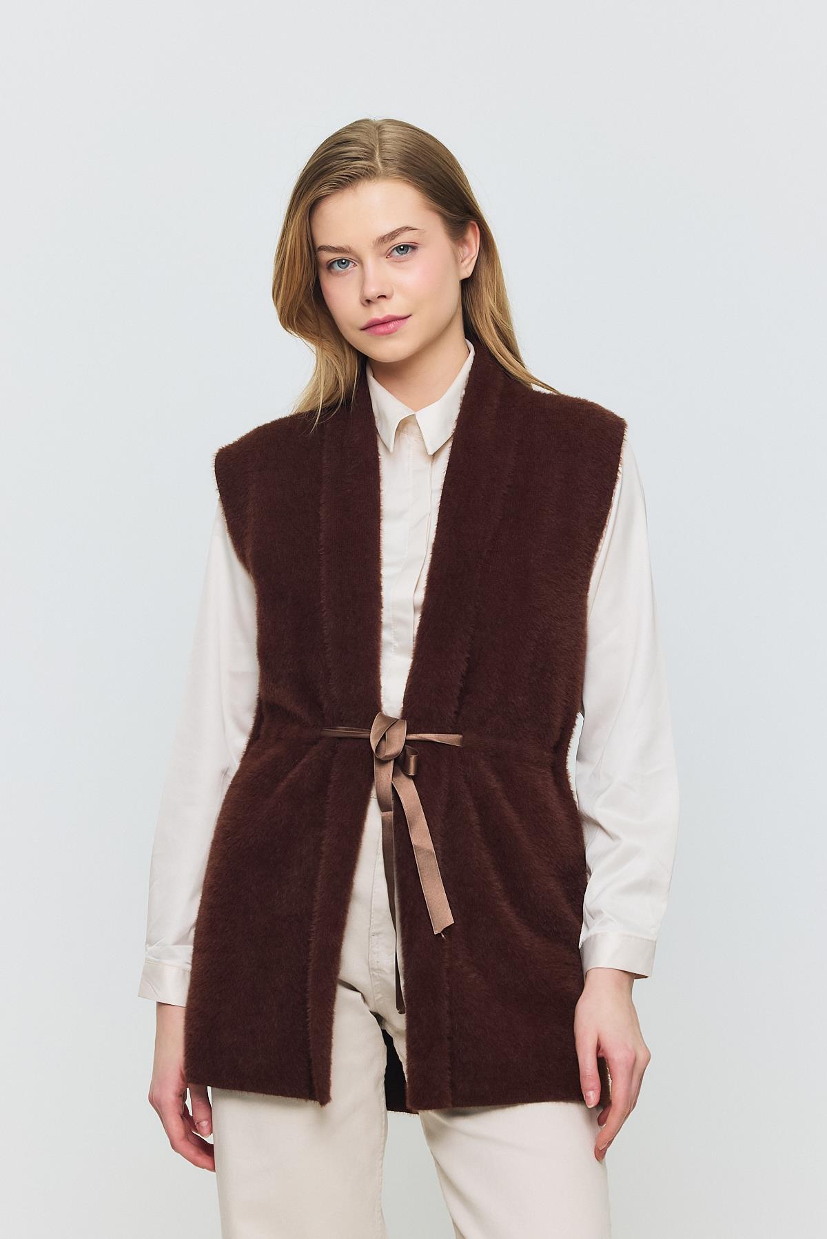 6670 Yumoş Yelek Kahve - 7