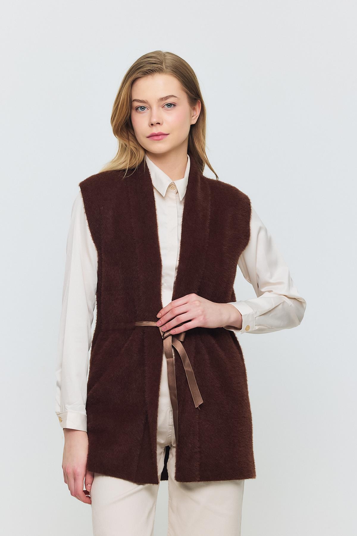 6670 Yumoş Yelek Kahve - 8