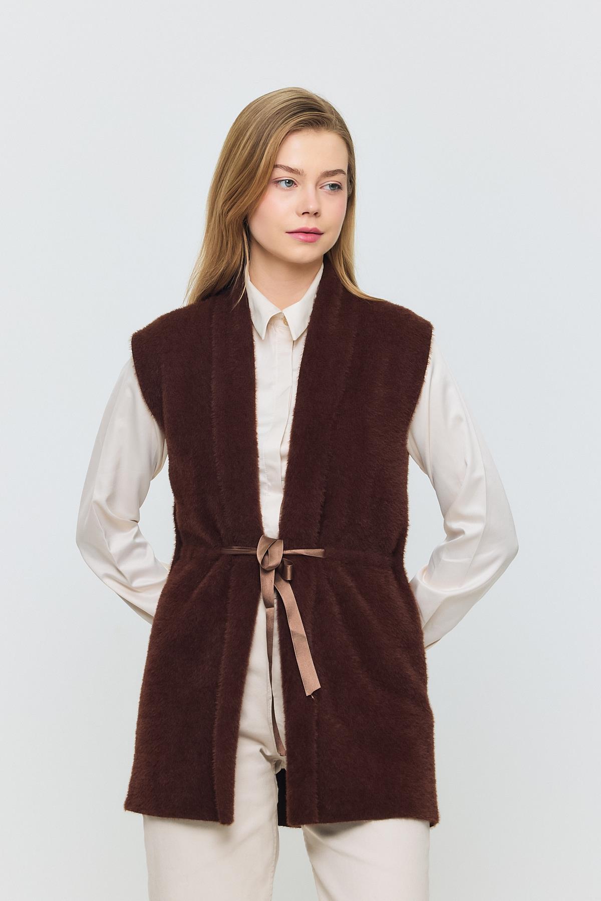 Kahve Yumoş Yelek 6670 - 3