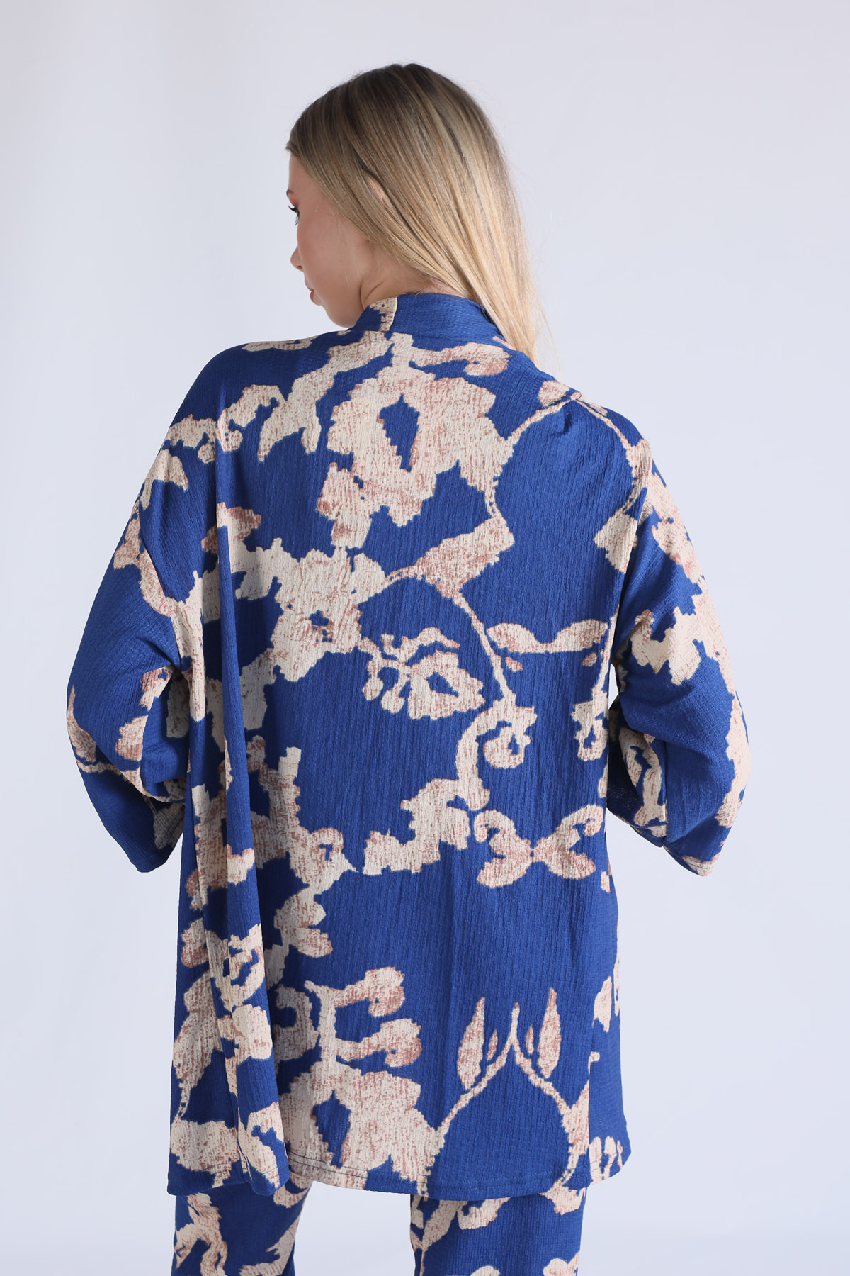 Saks Desenli Kimono Takım 6729 - 6