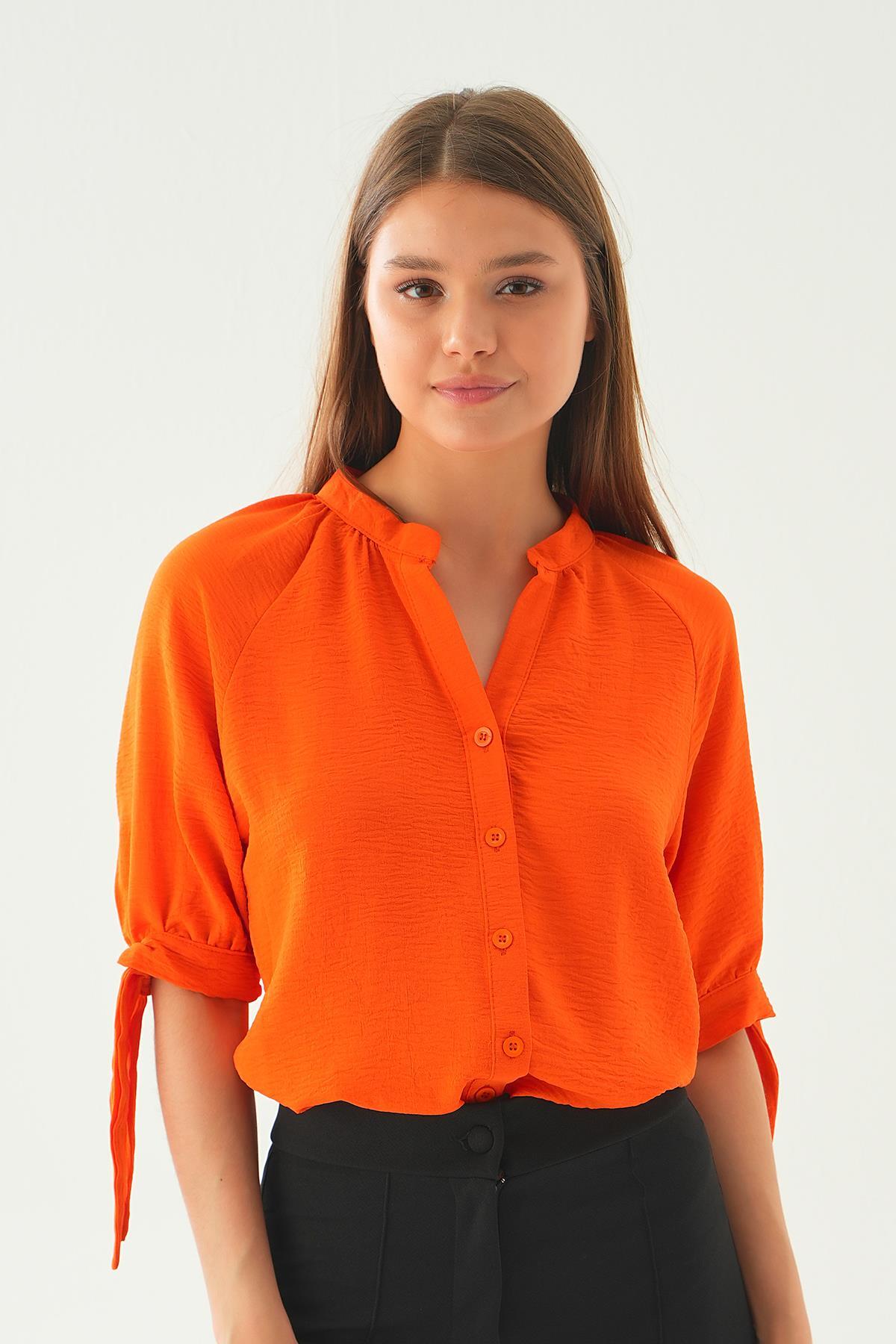 Orange Fakir Kol Bağlamalı Gömlek 6743A - 1