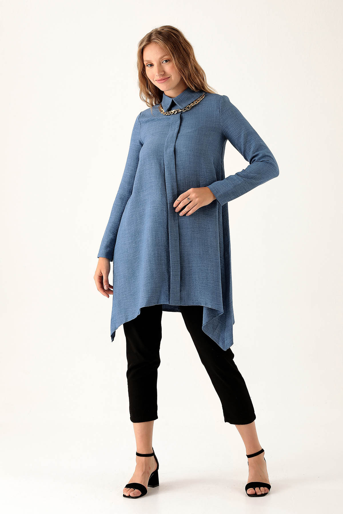 İndigo Kolye Detay Tunik 6748A - 3