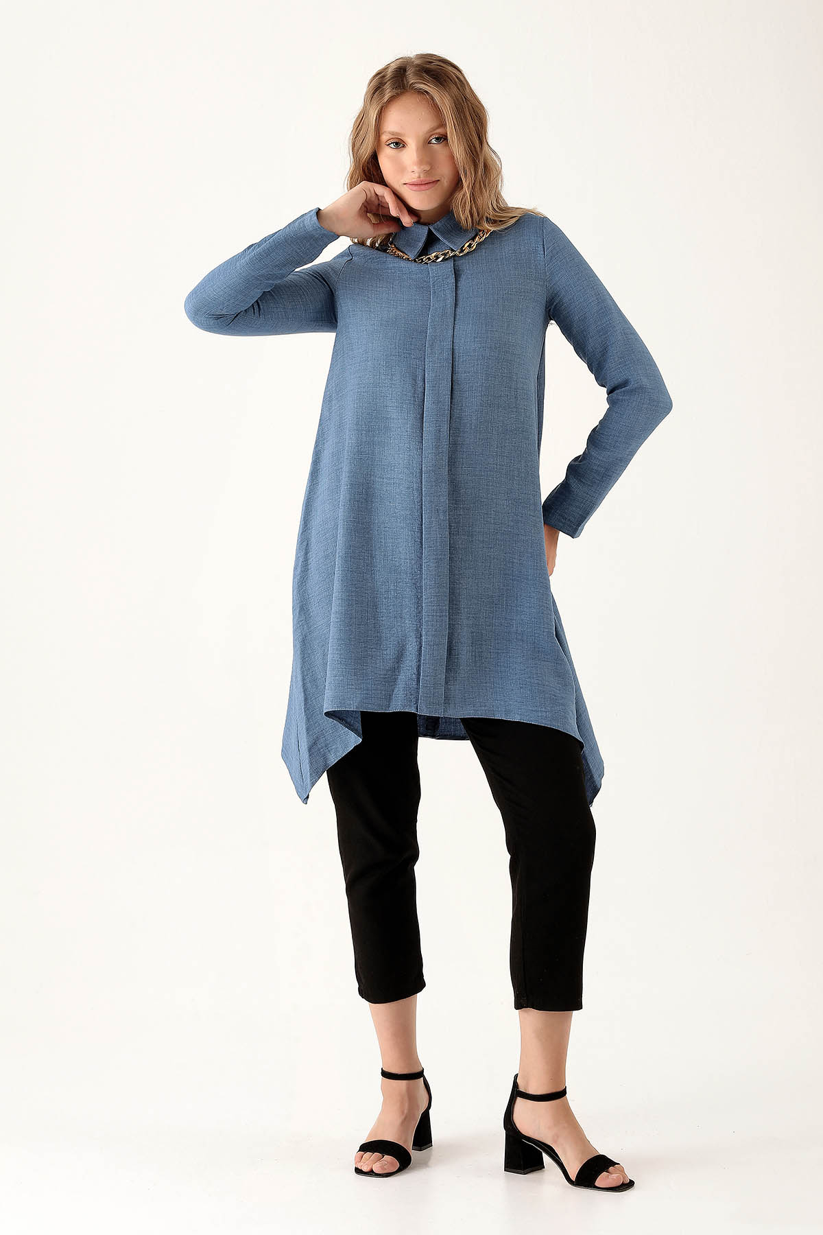 İndigo Kolye Detay Tunik 6748A - 4