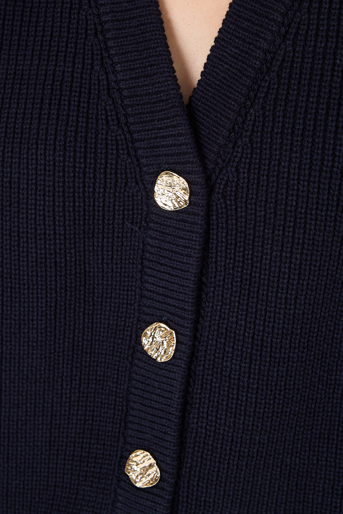 Laci V Yaka Düğmeli Örme Kadın Hırka 6765 - 4