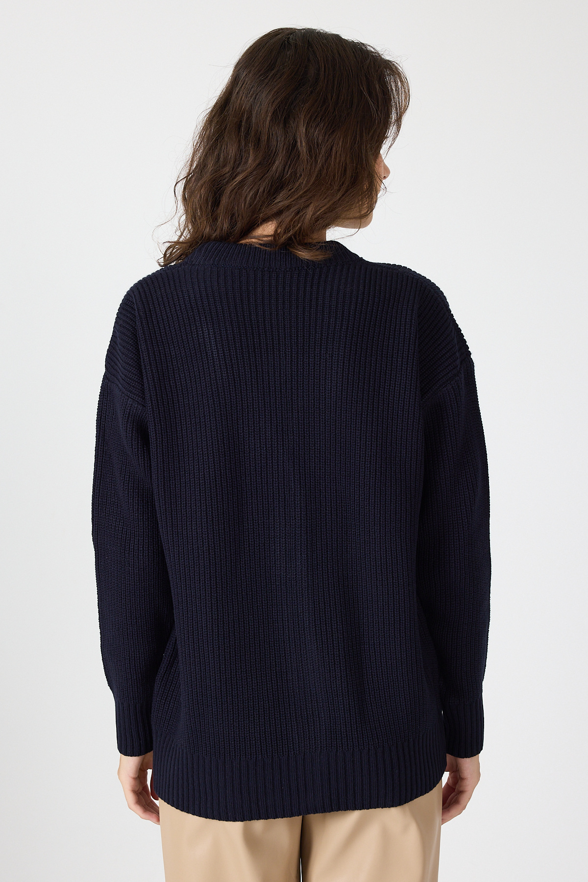 Laci V Yaka Düğmeli Örme Kadın Hırka 6765 - 5