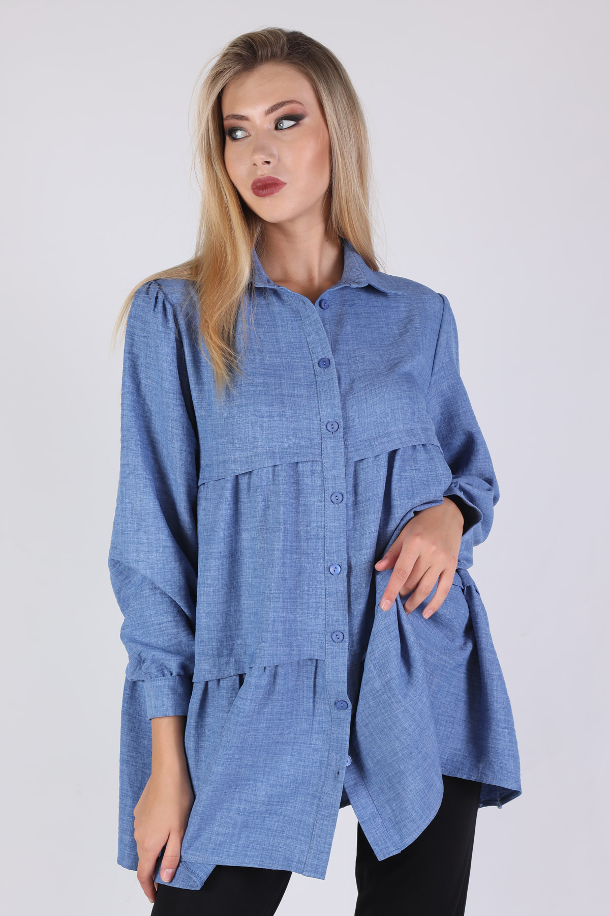 İndigo Kat Kat Detay Tunik 6765A - 3