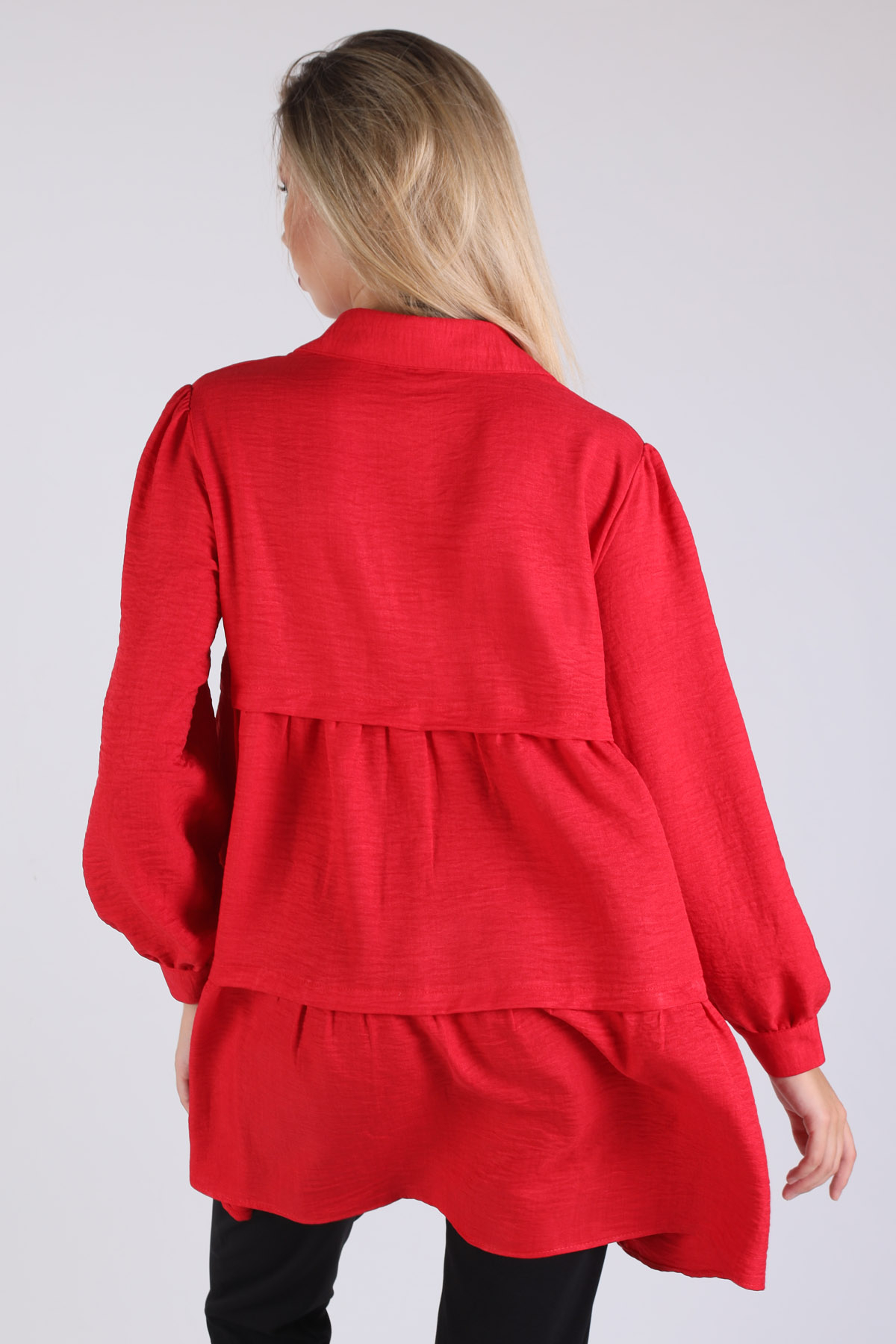 Kırmızı Kat Kat Detay Tunik 6765A - 4