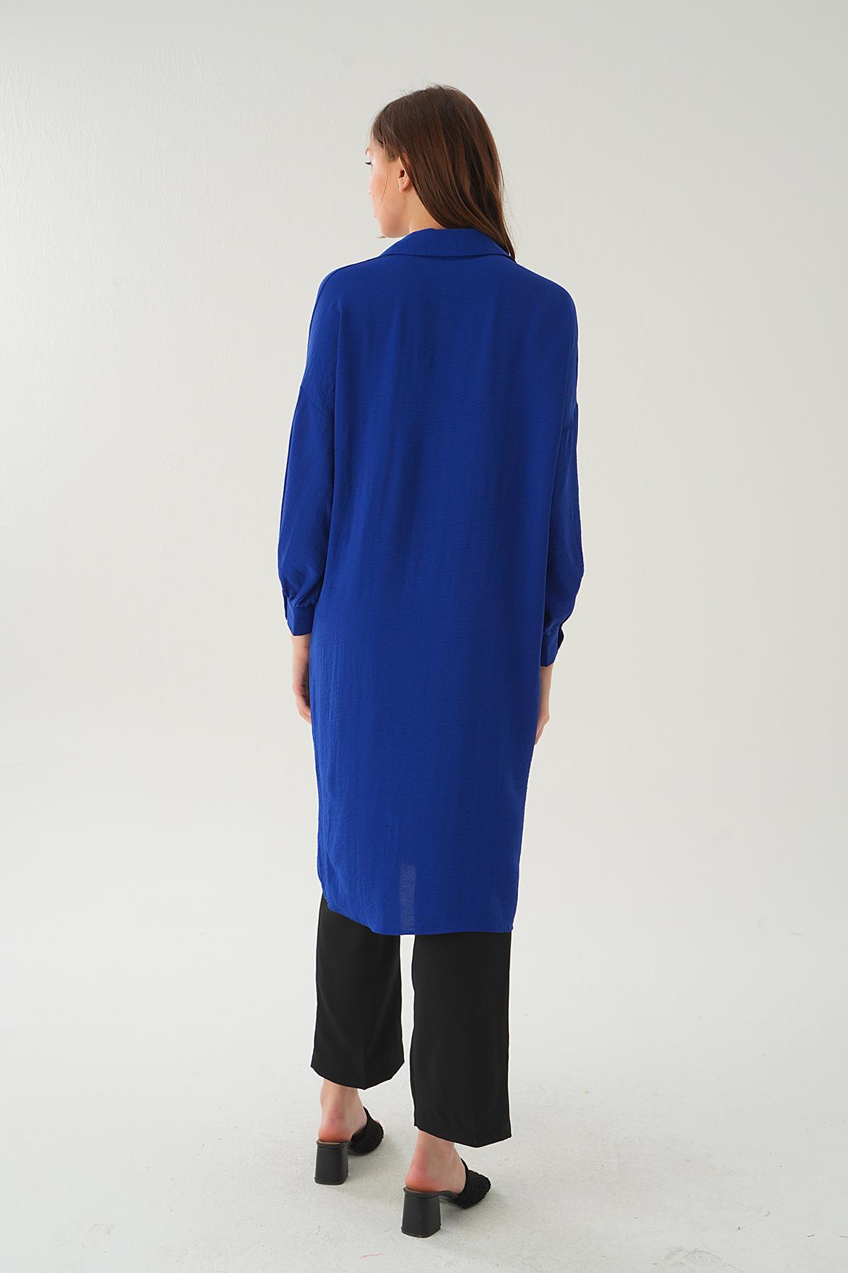 Saks Cep Detay Uzun Tunik 6773-1 - 4