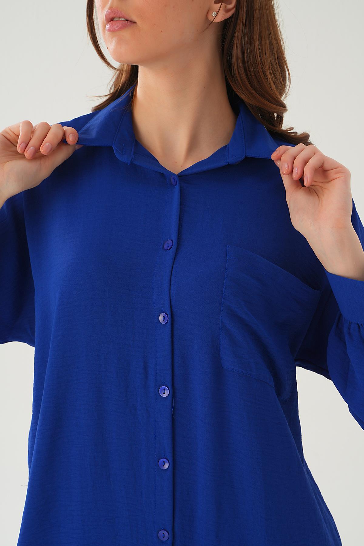 Saks Cep Detay Uzun Tunik 6773-1 - 5