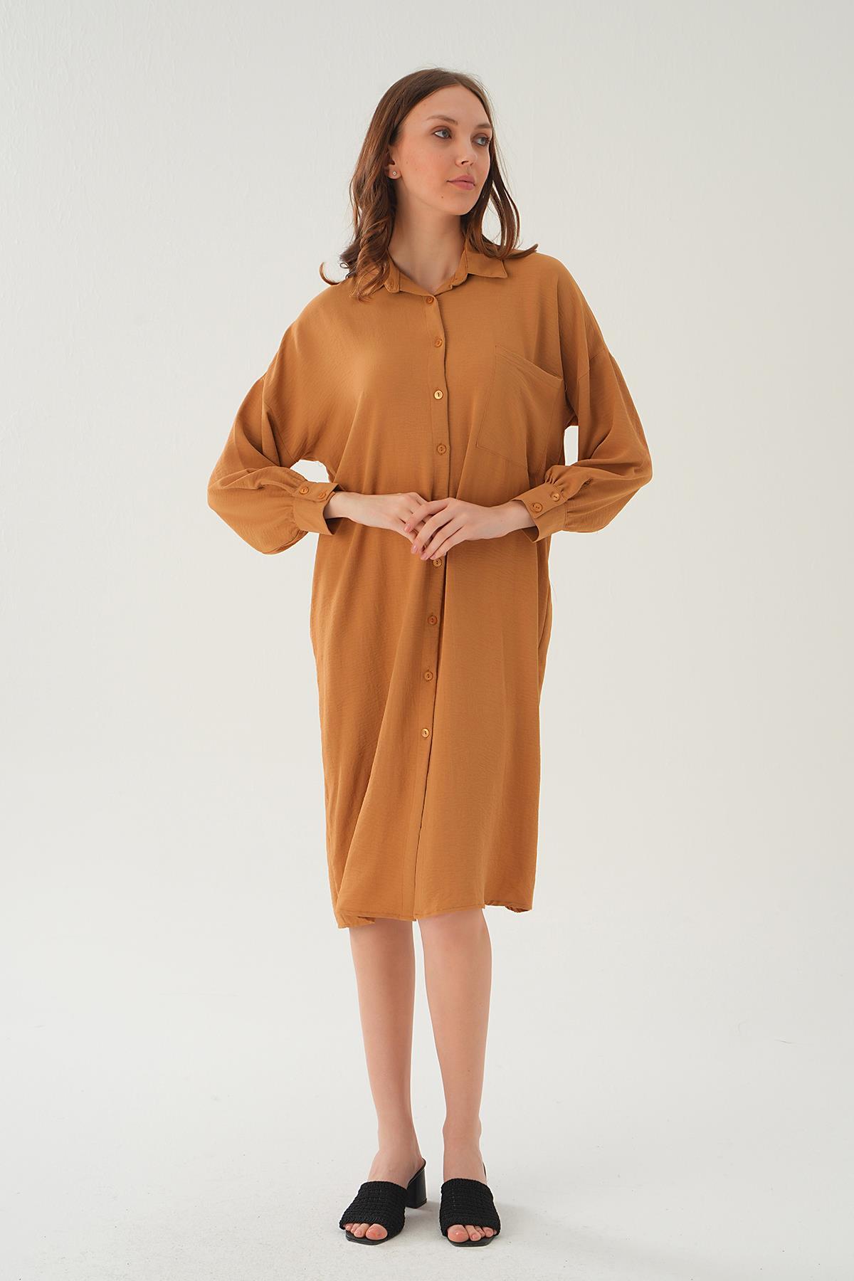 Vizon Cep Detay Uzun Tunik 6773-1 - 1