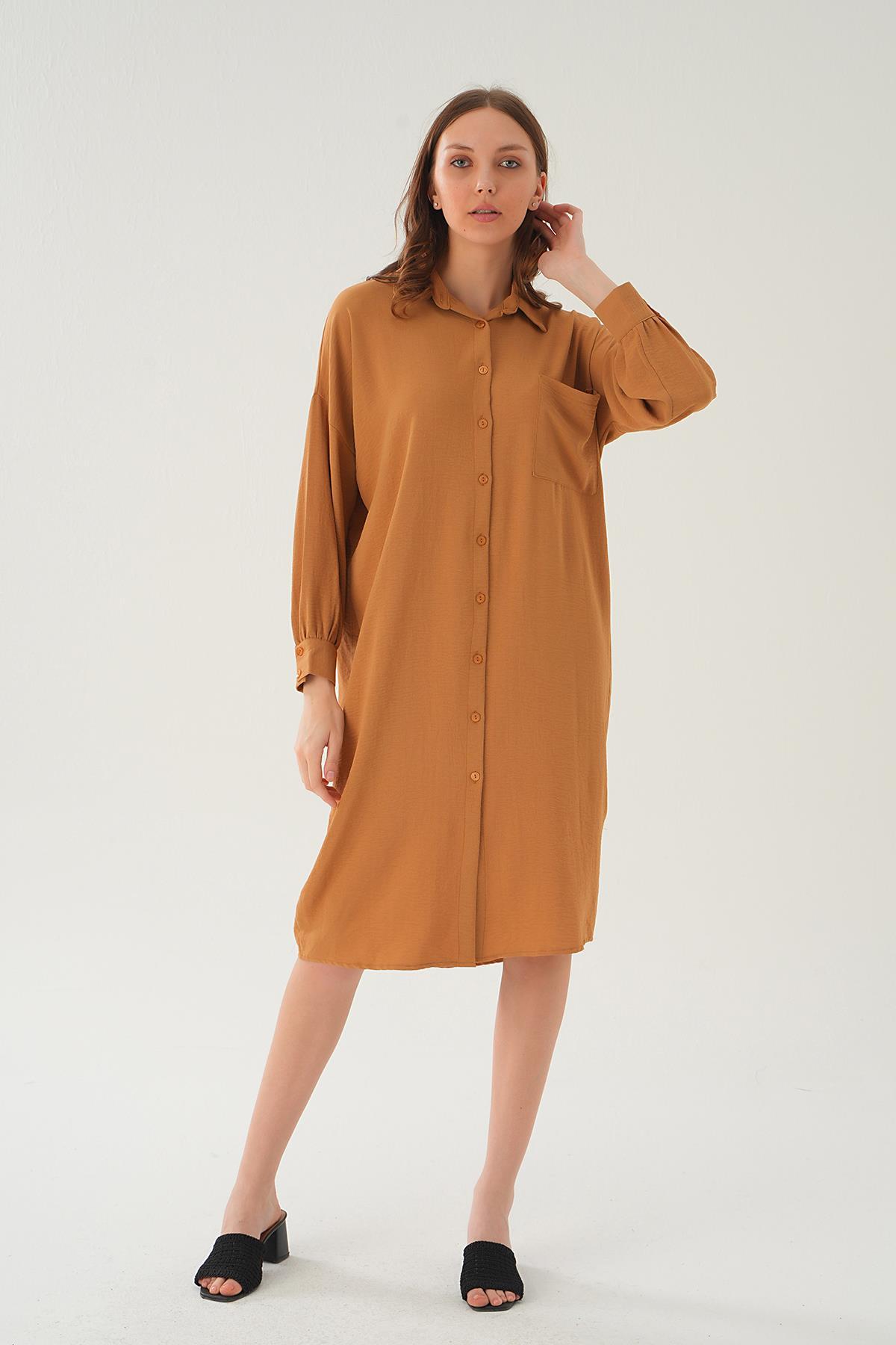 Vizon Cep Detay Uzun Tunik 6773-1 - 2