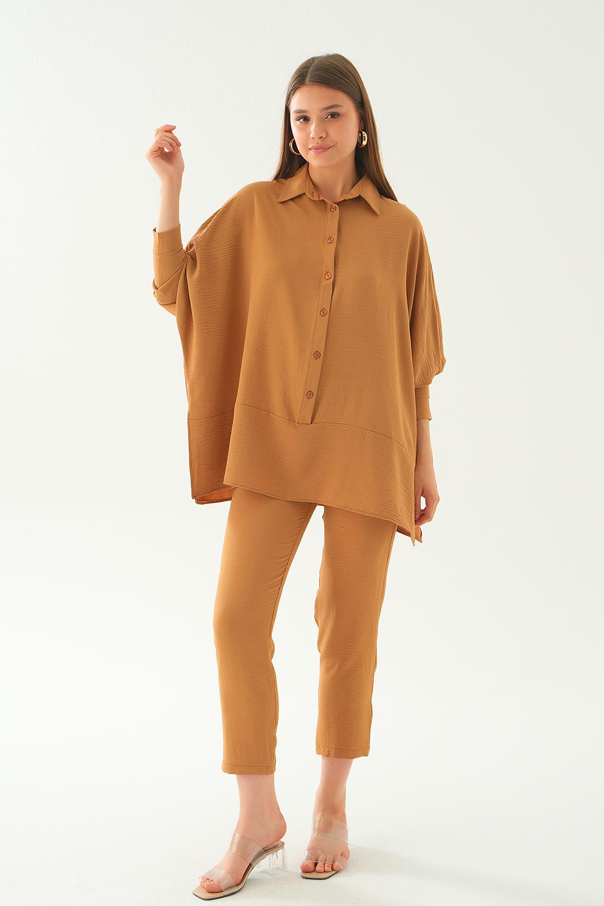 Vizon Etek Parça Detay Pantolon Takım 6775A - 2