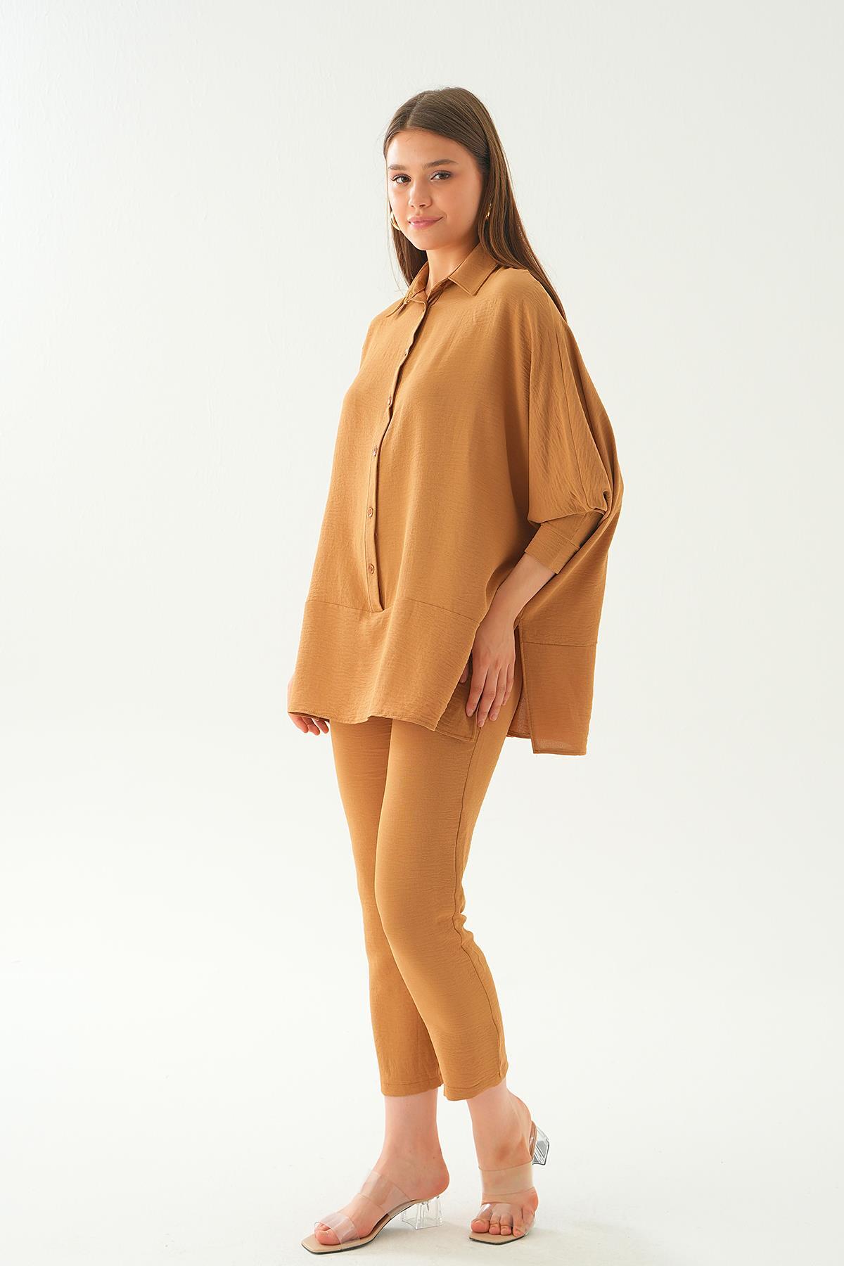 Vizon Etek Parça Detay Pantolon Takım 6775A - 3