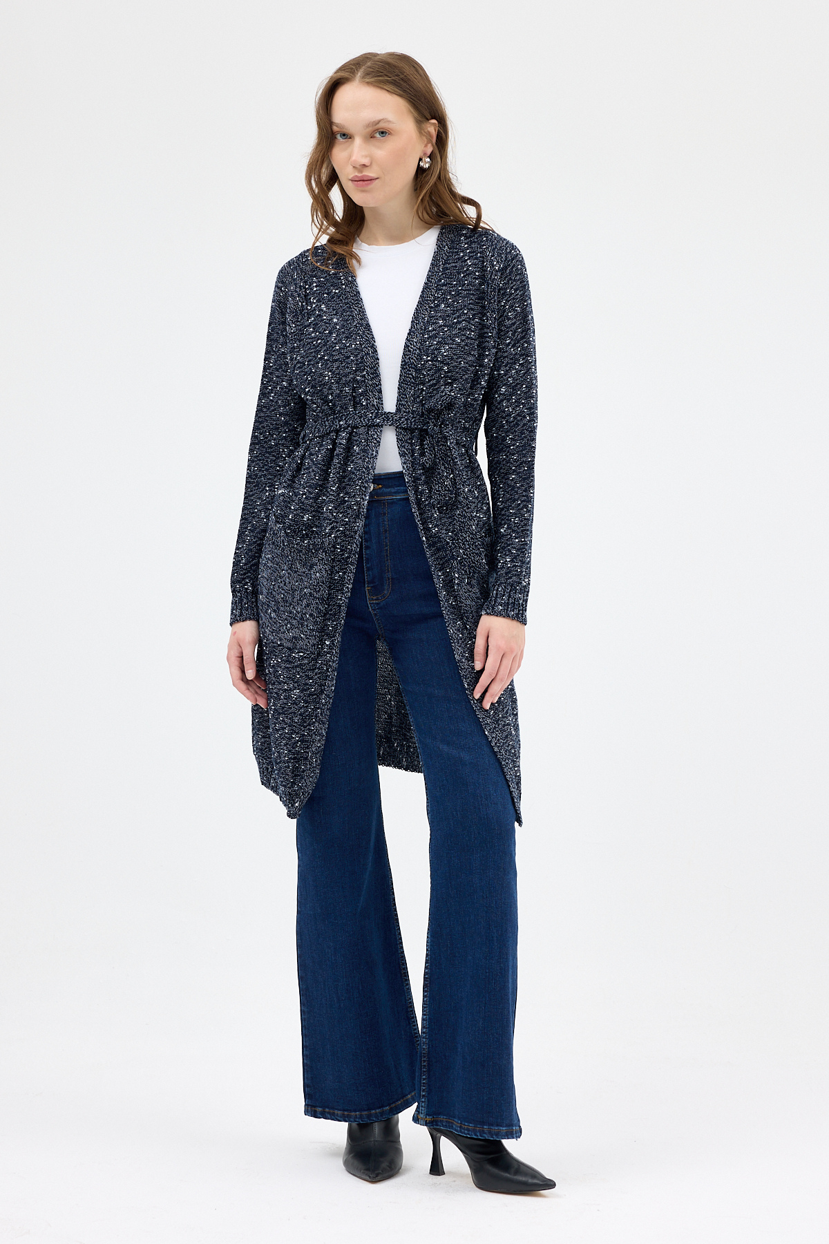 Laci Kadın Kuşaklı Uzun Hırka 6800 