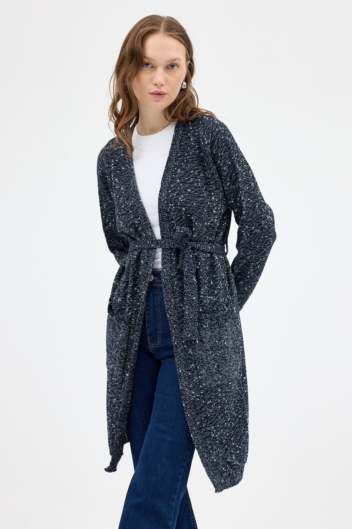 Laci Kadın Kuşaklı Uzun Hırka 6800 - RAYS