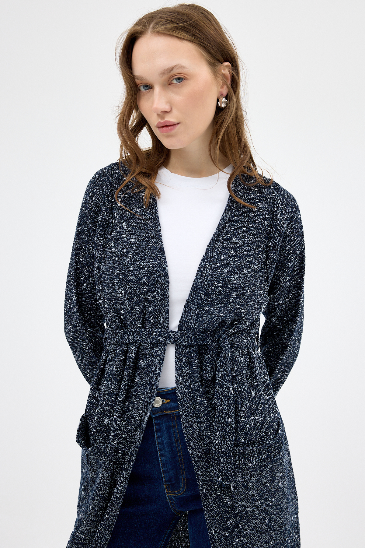 Laci Kadın Kuşaklı Uzun Hırka 6800 - 6