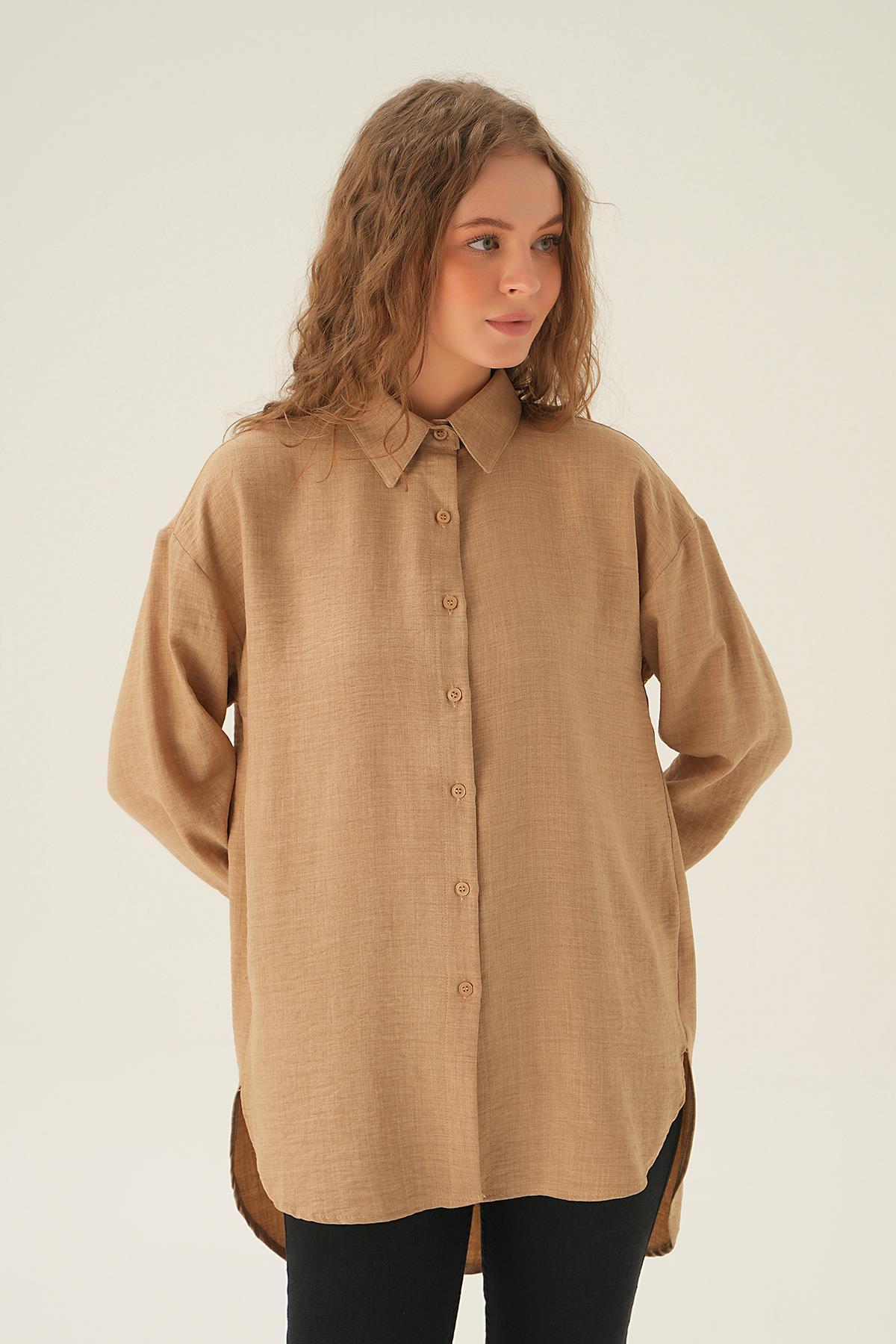 Vizon Önü Düğmeli Gömlek 6803-1 - 2