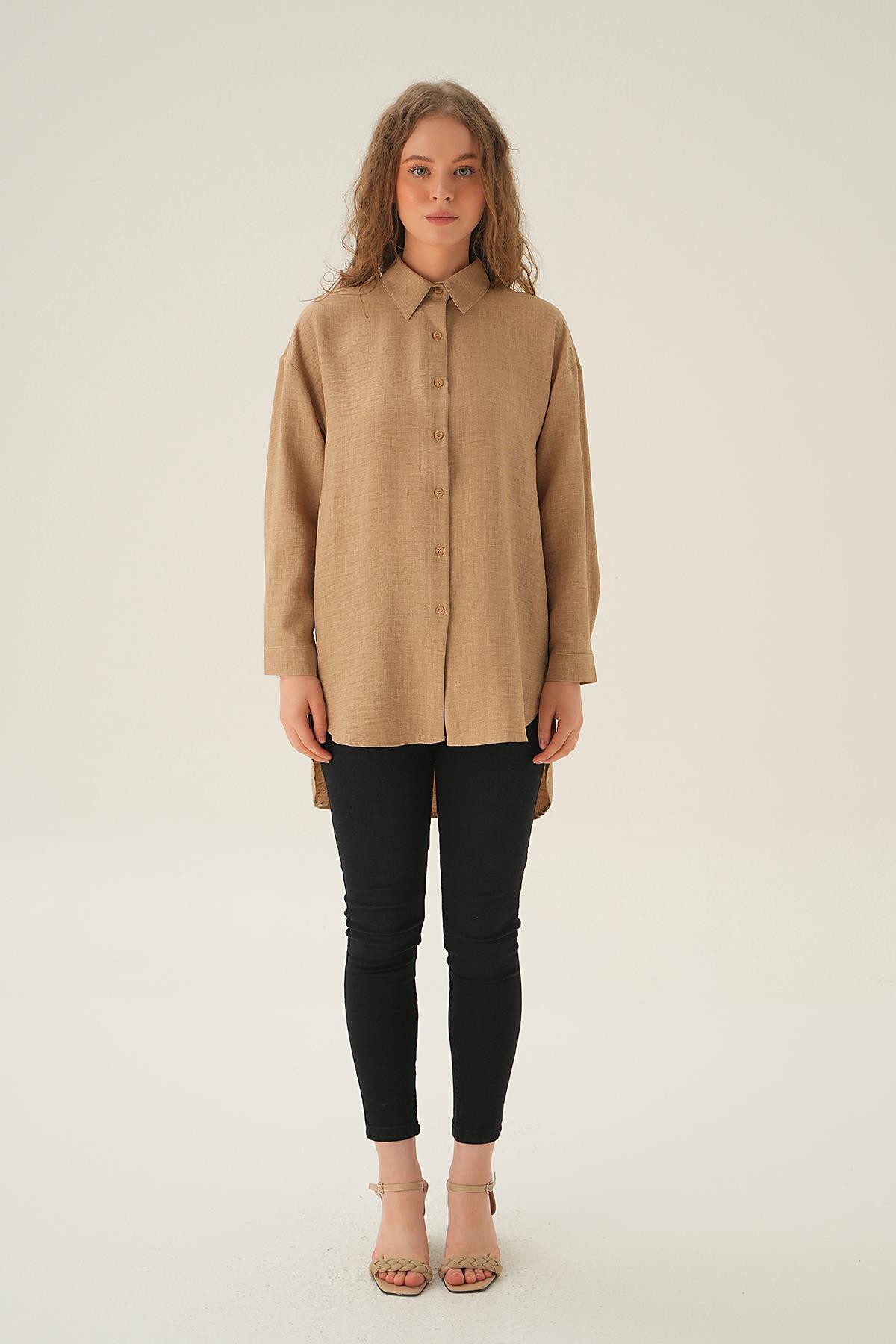 Vizon Önü Düğmeli Gömlek 6803-1 - 5