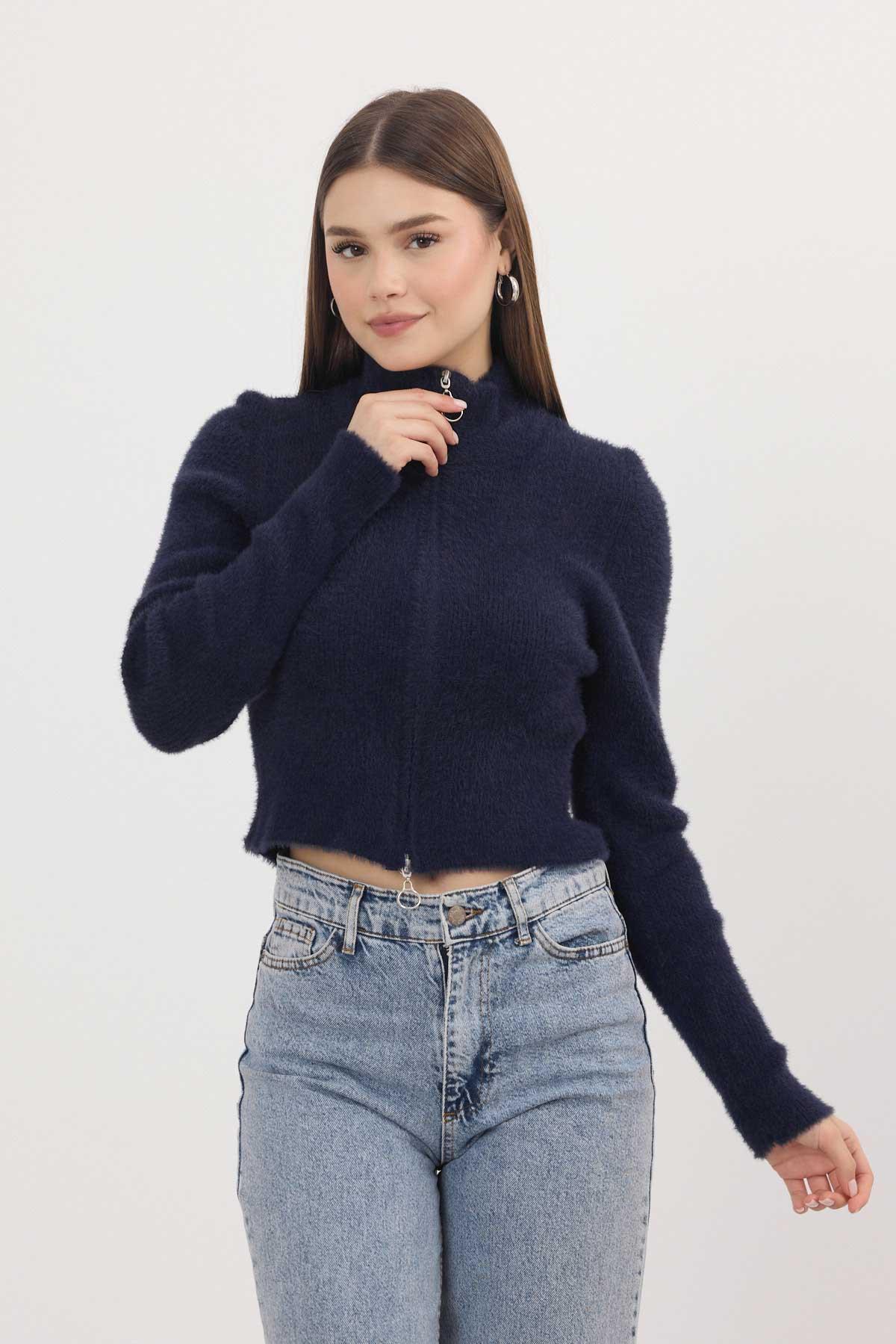 6806 Fermuarlı Kısa Yumoş Hırka Laci 